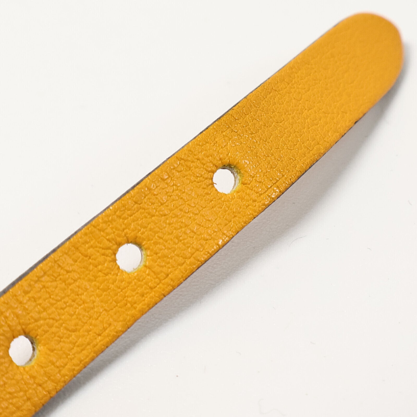 HERMES Swift皮革Behapi Triple Tour Bracelet金扣手鏈Jaune d'Or/Gold