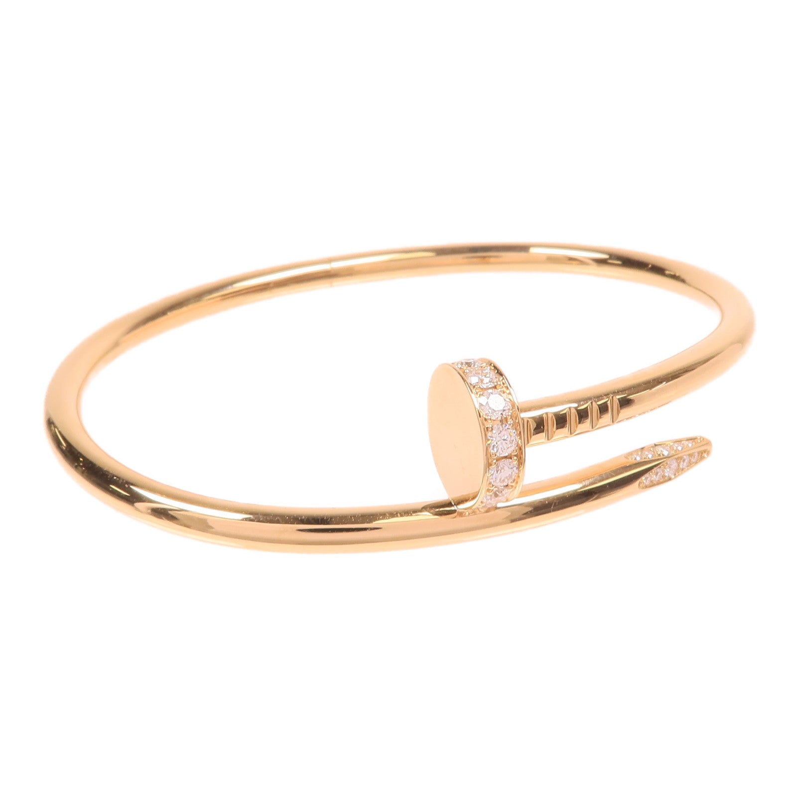 CARTIER 18K玫瑰金Juste Ur Clou Diamond鑽石手鐲Cartier#17