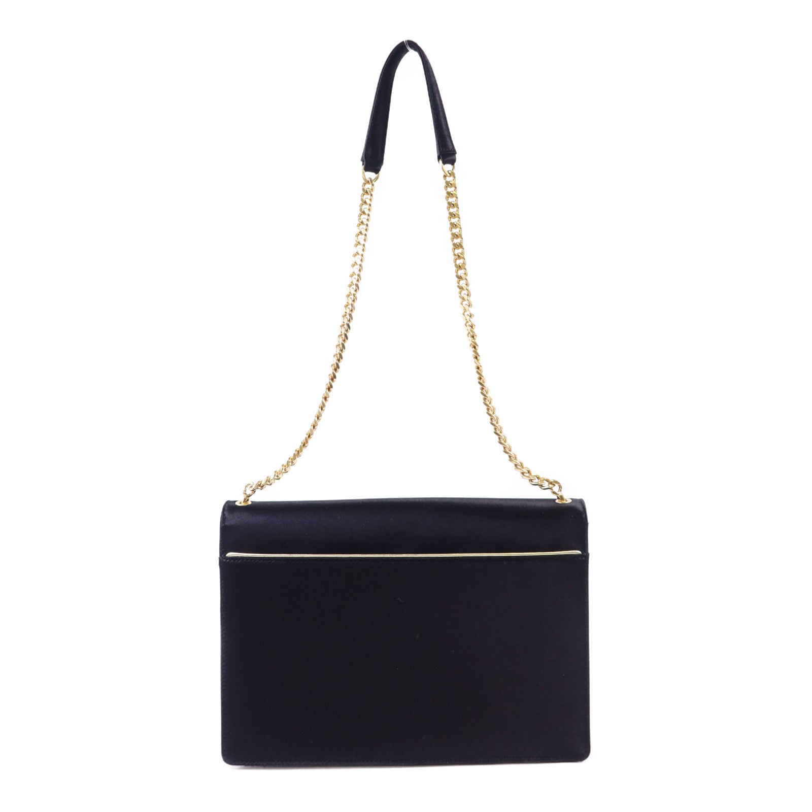 SAINT LAURENT 絨布Sac Ming Jamie金扣鏈帶肩背袋