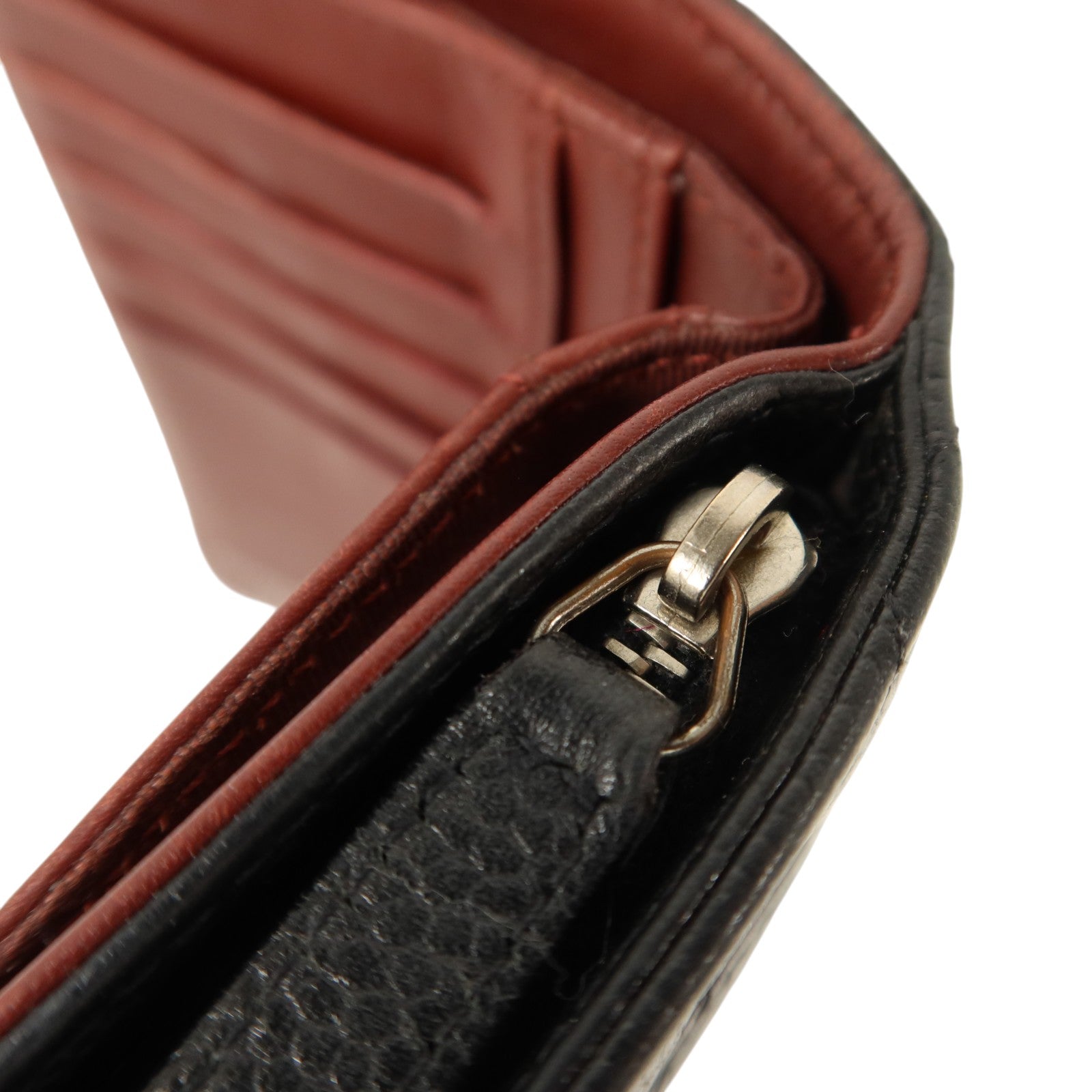 CHANEL 牛皮皮革Wallet銀扣長錢包