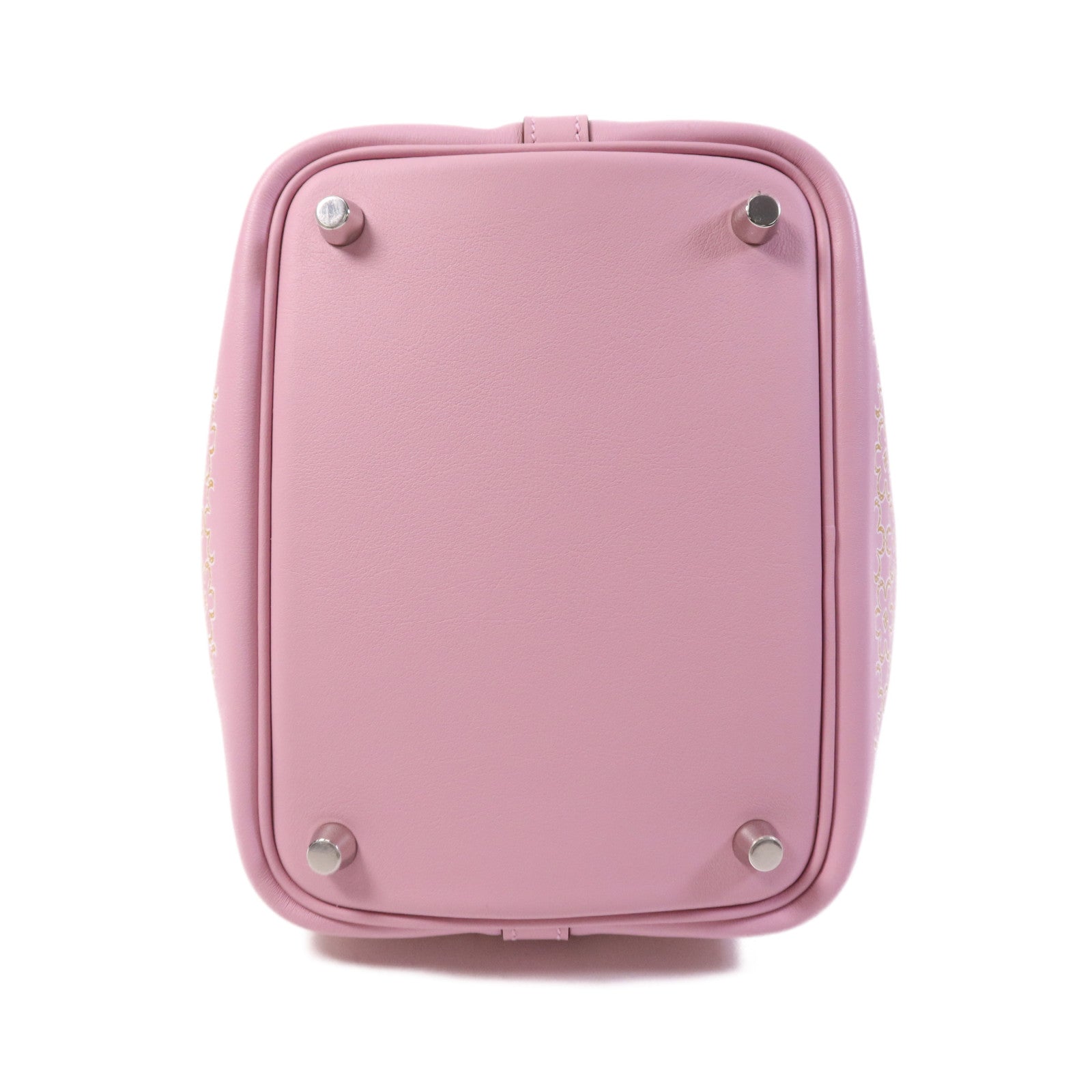 HERMES Swift皮革Picotin PM銀扣手挽袋Mauve Sylvestre