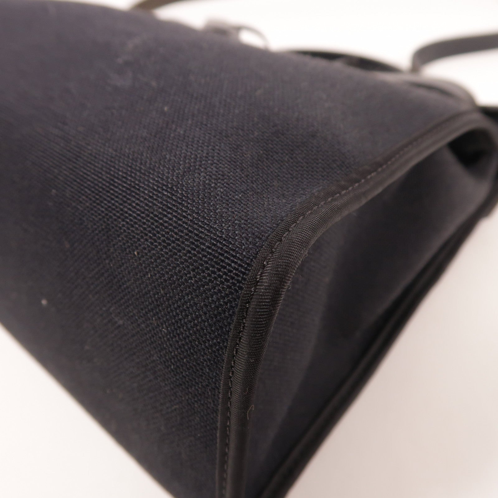 HERMES 帆布Herbag PM銀扣手挽肩背兩用袋