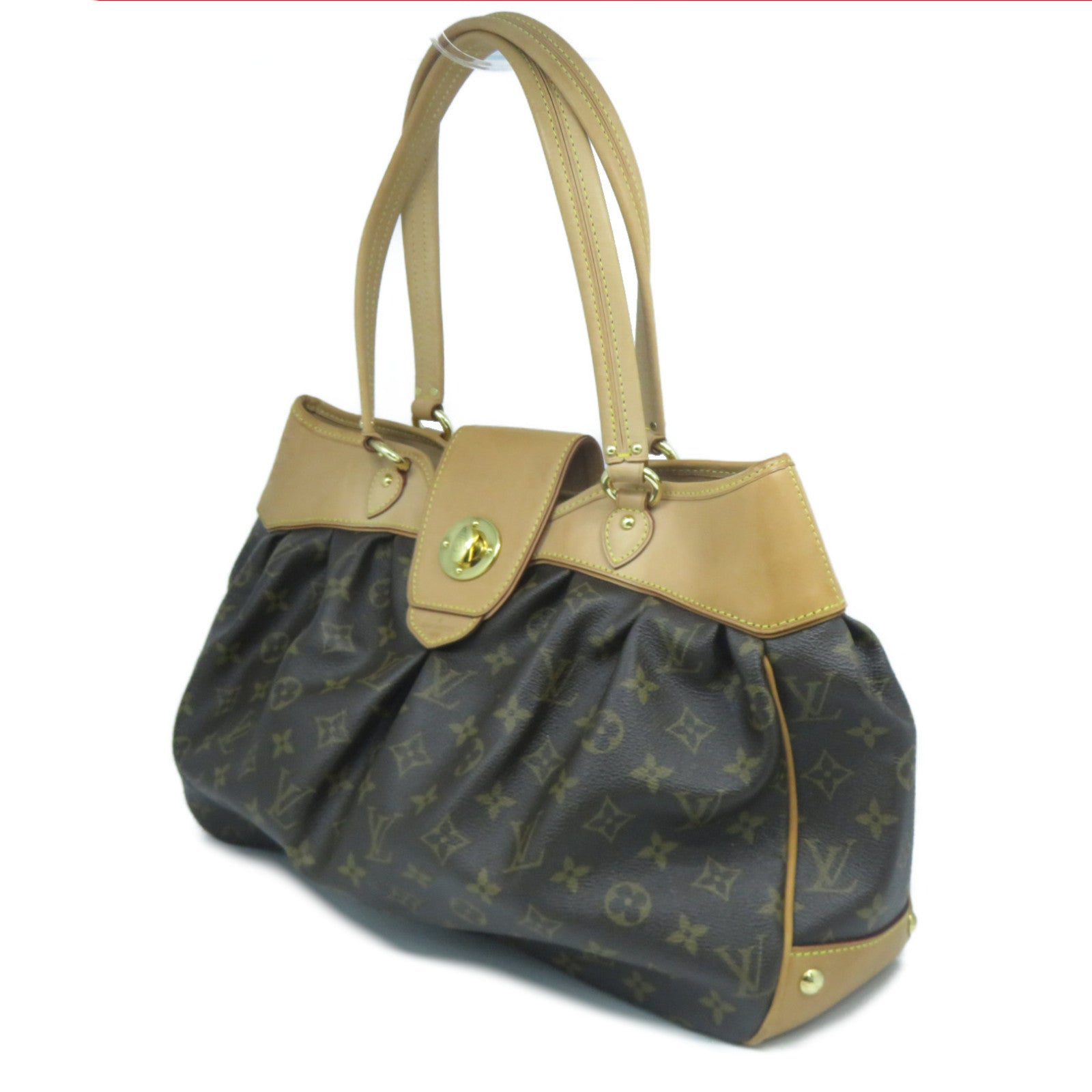 LOUIS VUITTON 【激減優惠】Monogram Boetie MM金扣手挽袋啡色