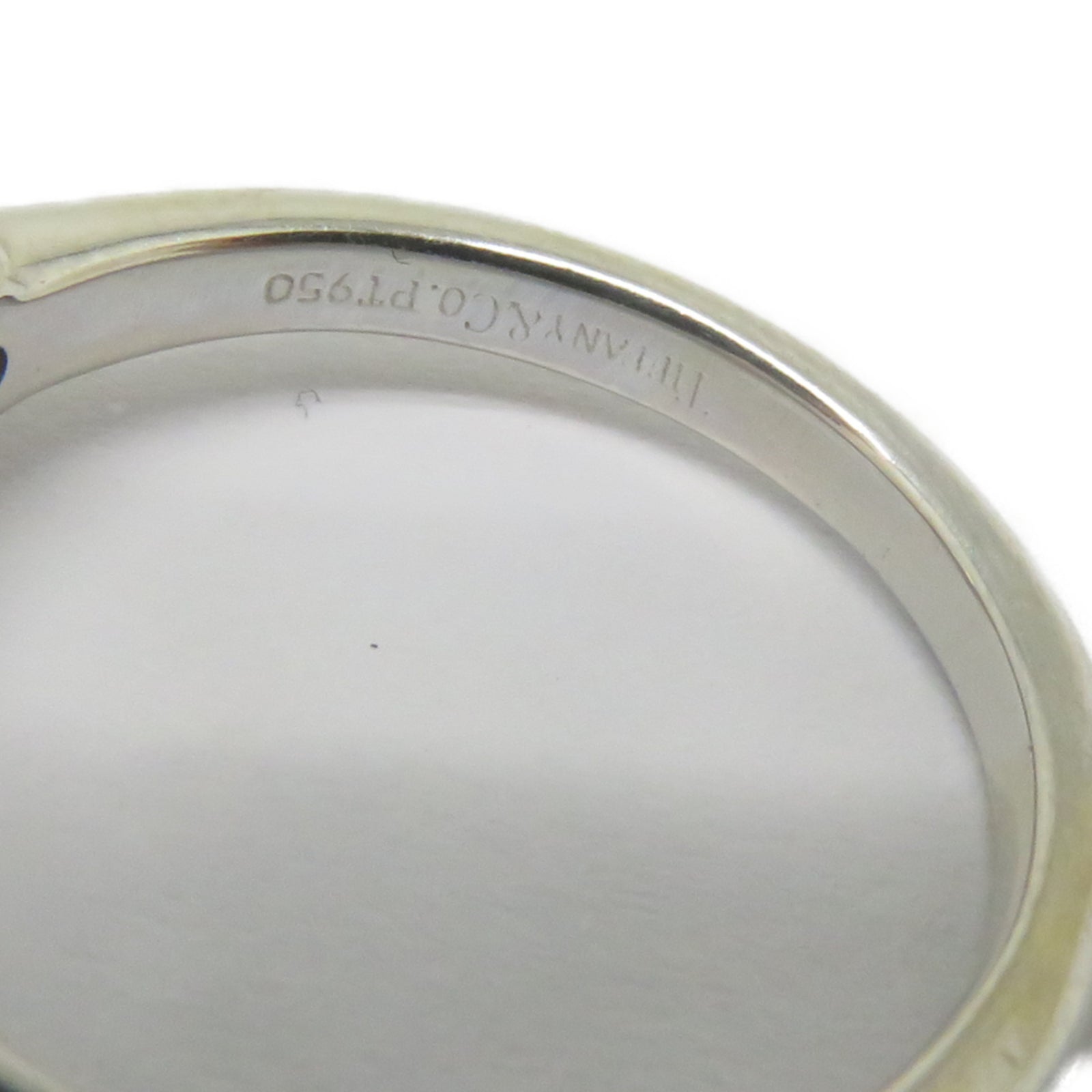 TIFFANY＆CO 950鉑金Diamond Engagement Ring 0.35ct鑽石戒指US#4.5
