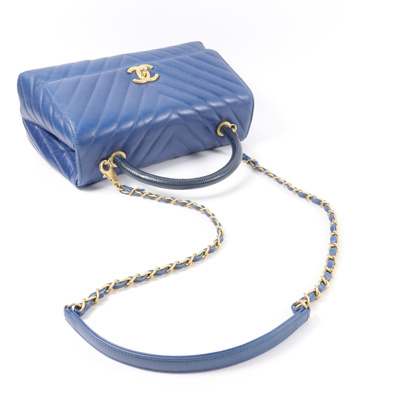 CHANEL 牛皮皮革Coco Handle Medium手挽肩背兩用袋