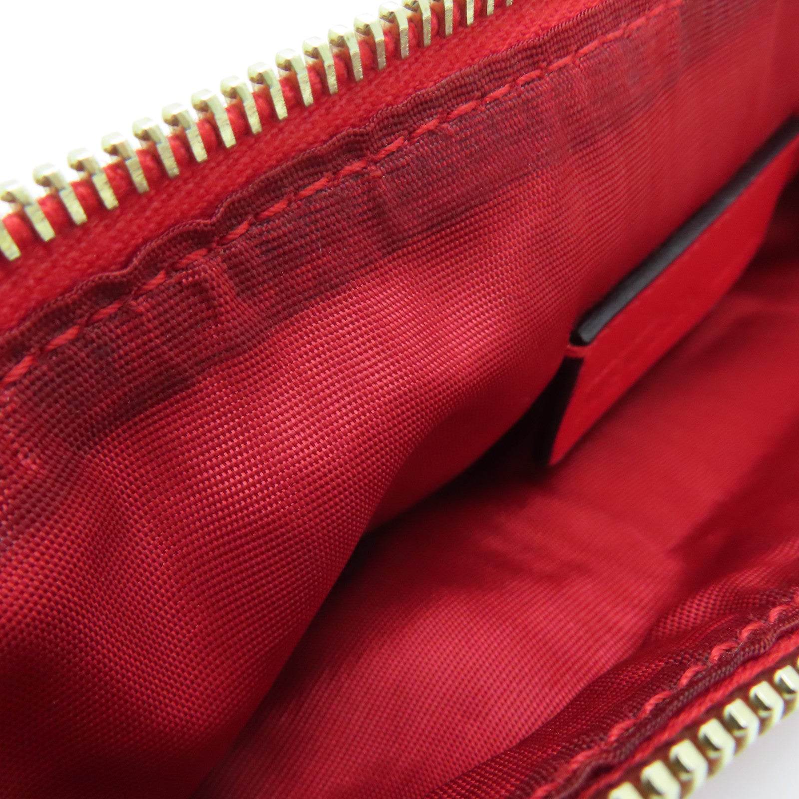 SELECTION Leather Alexander McQueen Clutch Gold Buckle Clutch Red