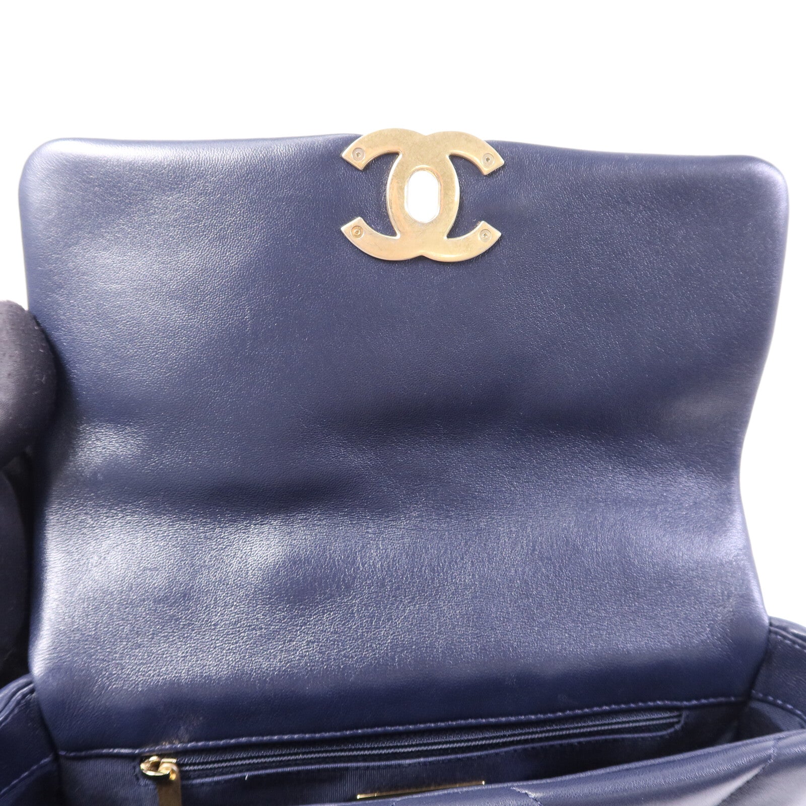 CHANEL 羊皮皮革19Bag Small手挽肩背兩用袋