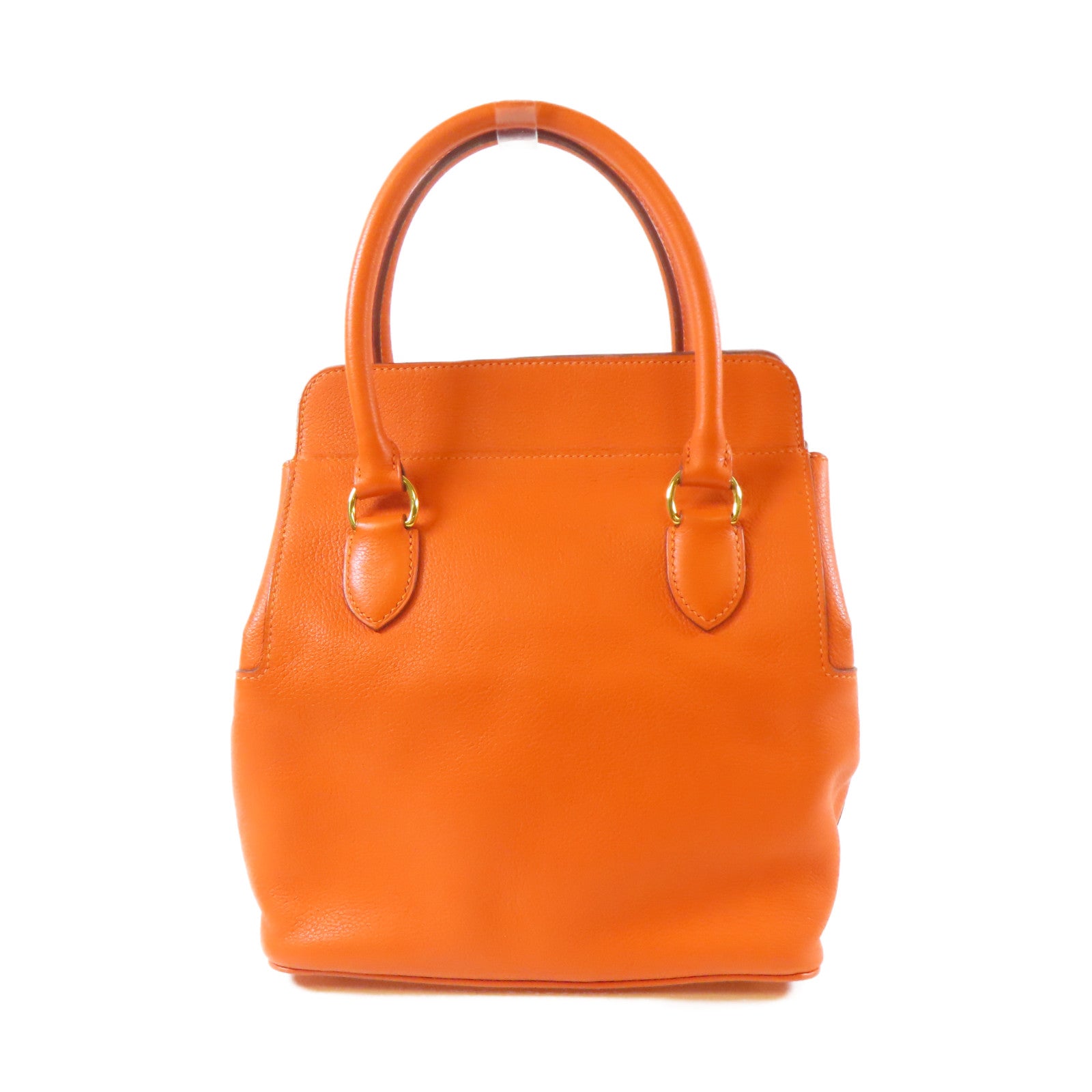 HERMES 【激減優惠】Evercolor皮革Tool Box 20 2 Way Shoulder Bag金扣手挽肩背兩用袋火焰橘