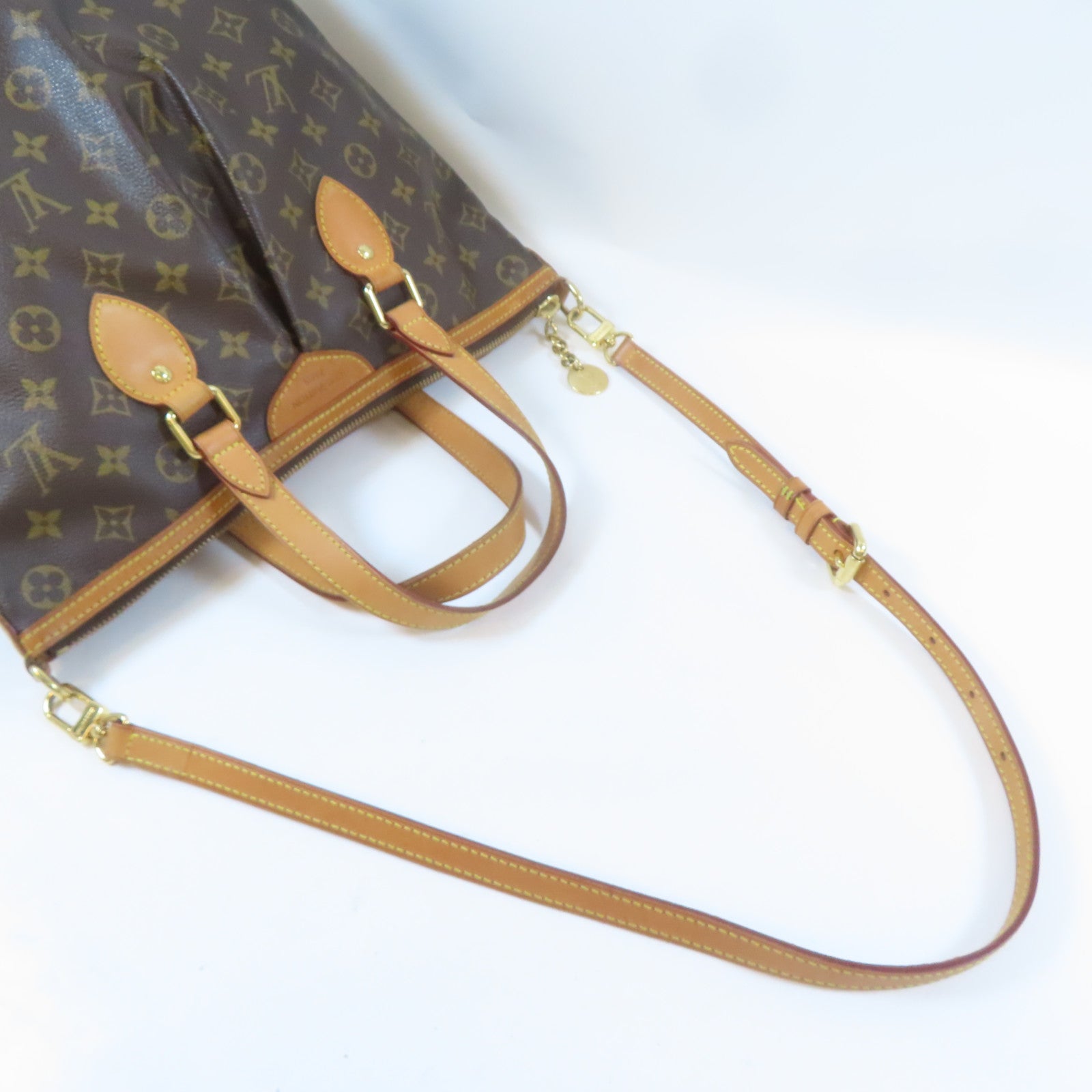 LOUIS VUITTON Monogram Palermo PM金扣手挽肩背兩用袋啡色