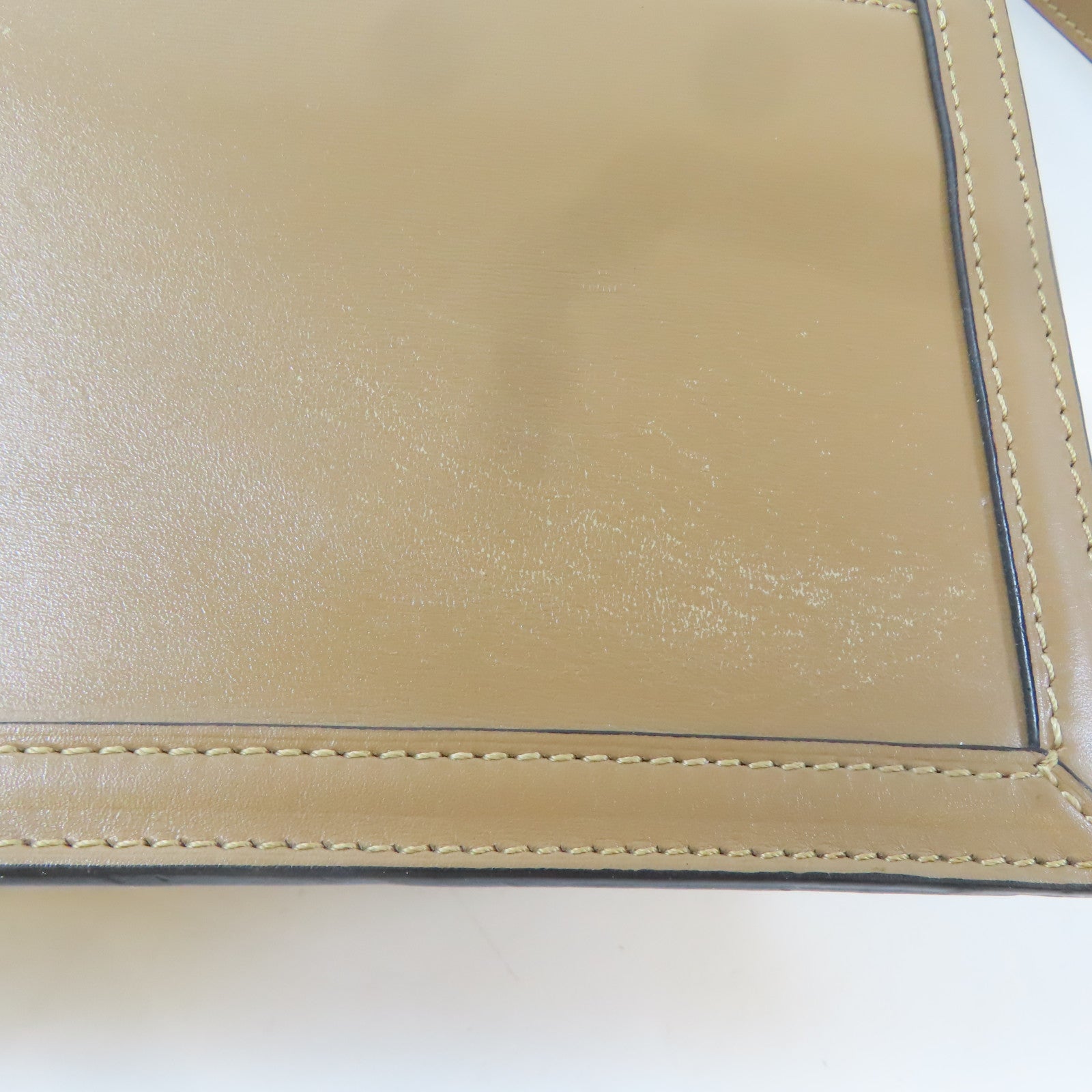 LOEWE 【激減優惠】皮革Barcelona金扣肩背袋啡色