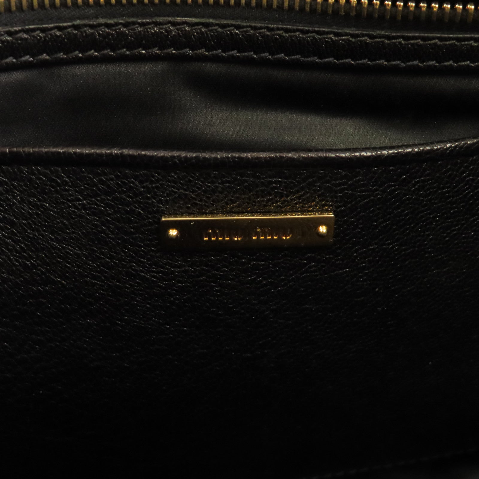 Miu Miu 皮革2 Way Bag金扣手挽肩背兩用袋