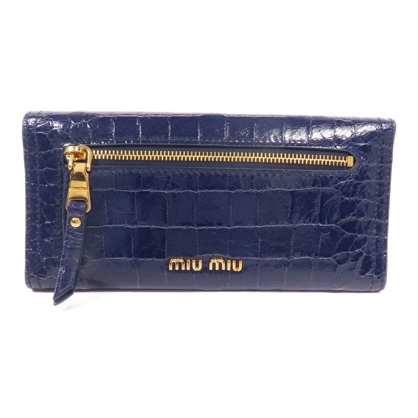 Miu Miu 皮革Long Wallet金扣長錢包