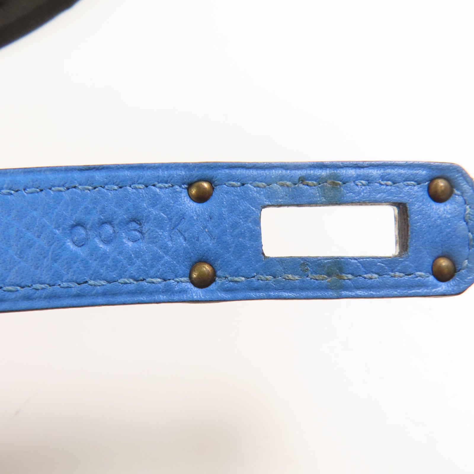 HERMES Epsom皮革Kelly Wallet銀扣長錢包Colvert Blue/Blue Nuit