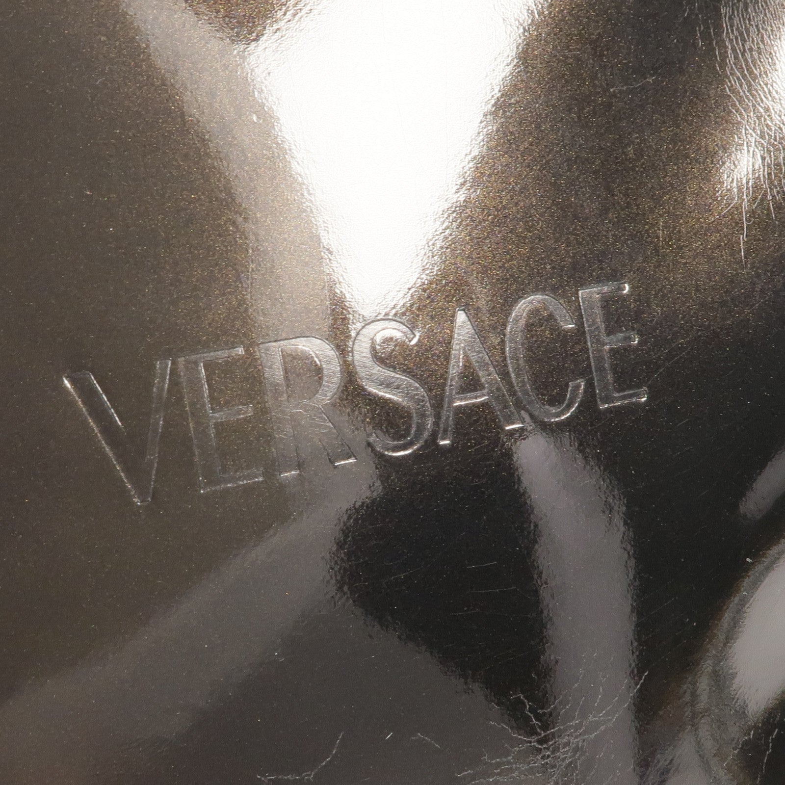 VERSACE 漆皮皮革Handbag銀扣手挽袋