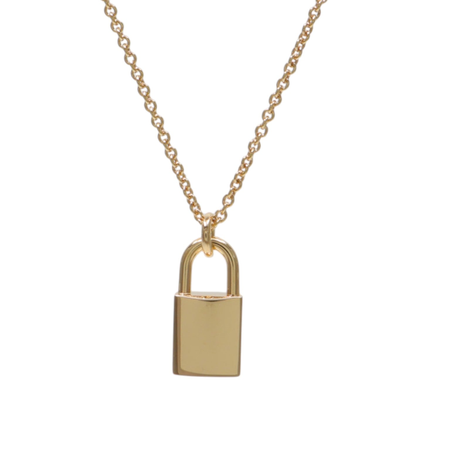HERMES 18K玫瑰金Kelly Cadenas Pendant鑽石項鍊