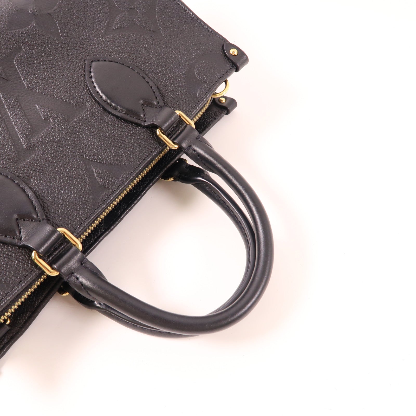 LOUIS VUITTON Monogram Empreinte OnTheGo East West金扣手挽肩背兩用袋黑色