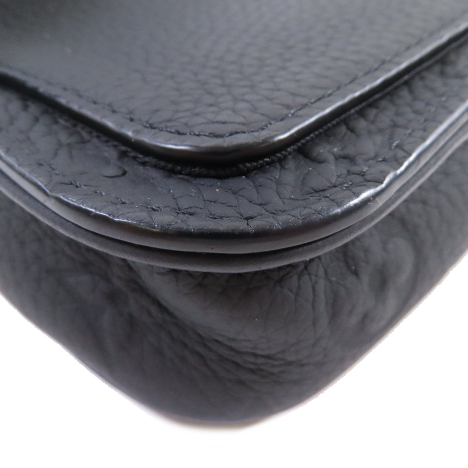 LOUIS VUITTON Monogram Taurillon S Lock Sling Bag肩背袋黑色