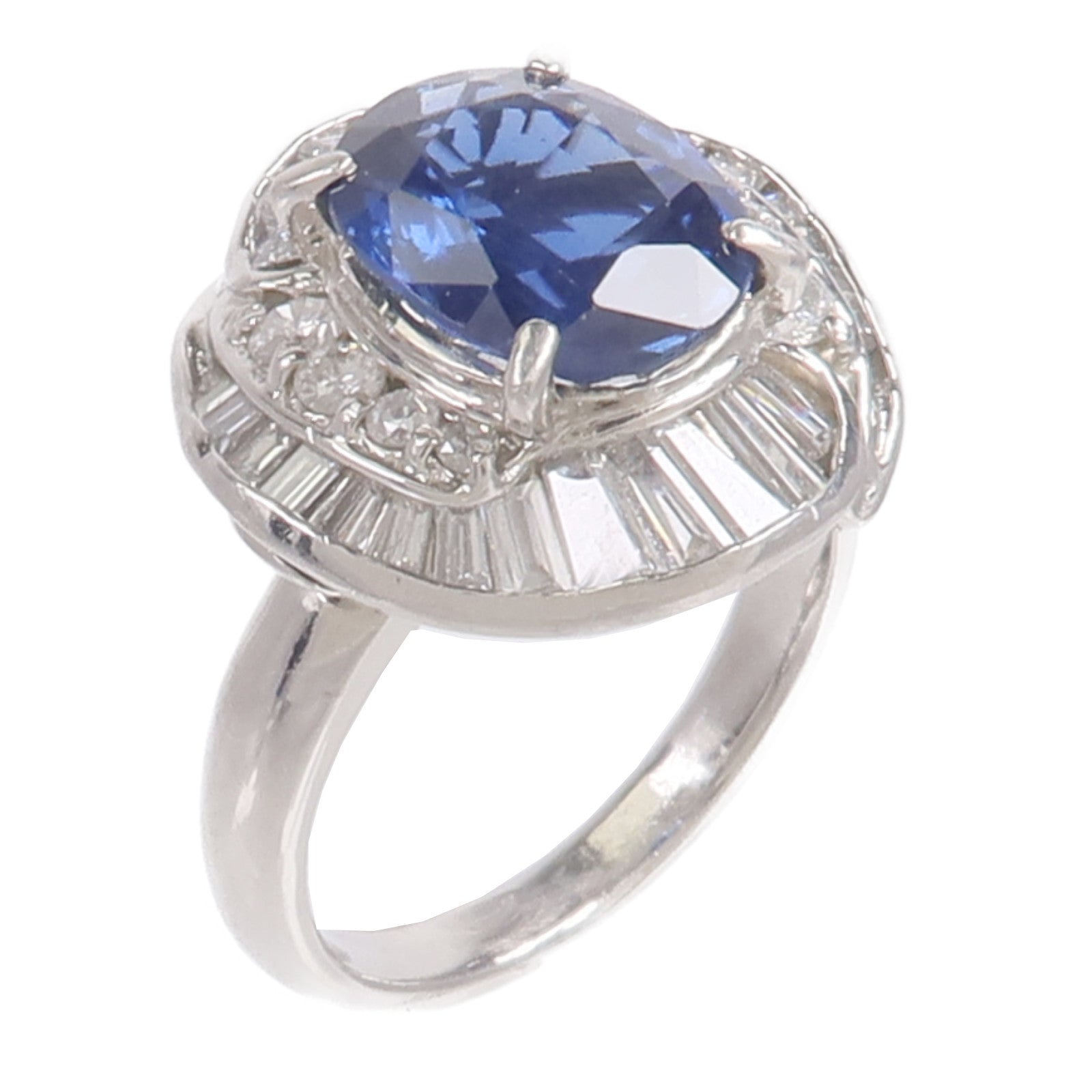 JEWELRY PT900鉑金Sapphire Diamond Ring藍寶石鑽石戒指