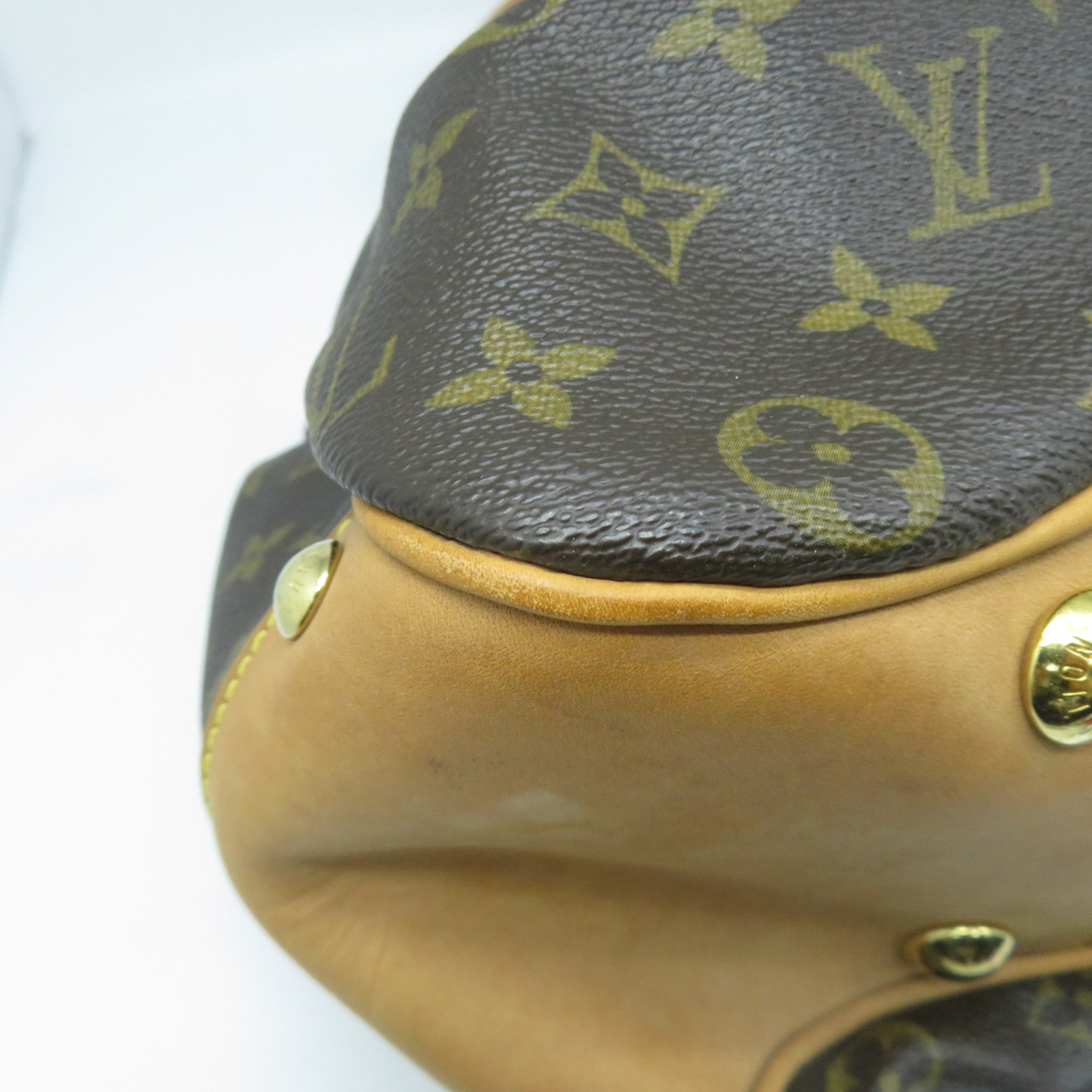 LOUIS VUITTON 【激減優惠】Monogram Boetie MM金扣手挽袋啡色
