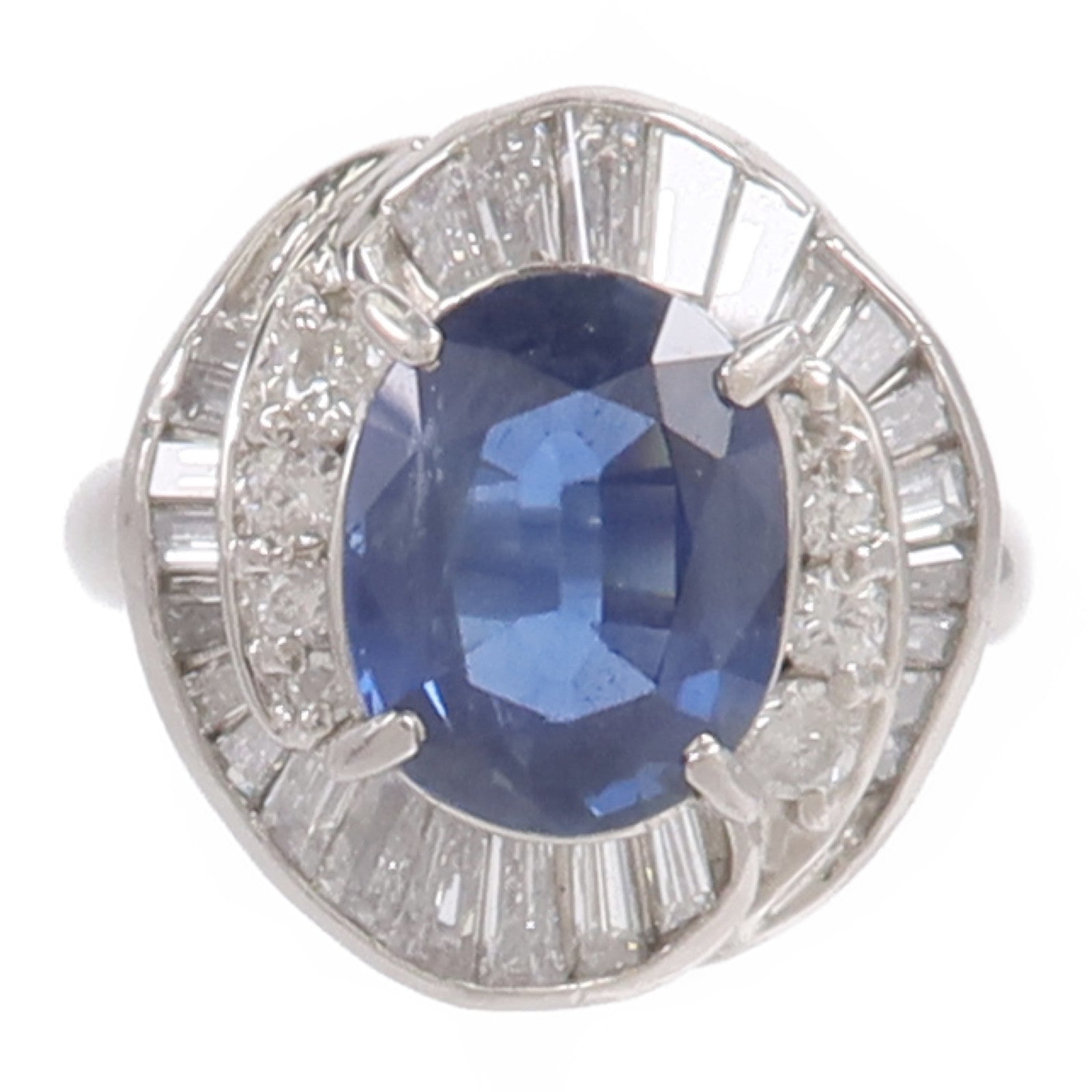 JEWELRY PT900鉑金Sapphire Diamond Ring藍寶石鑽石戒指