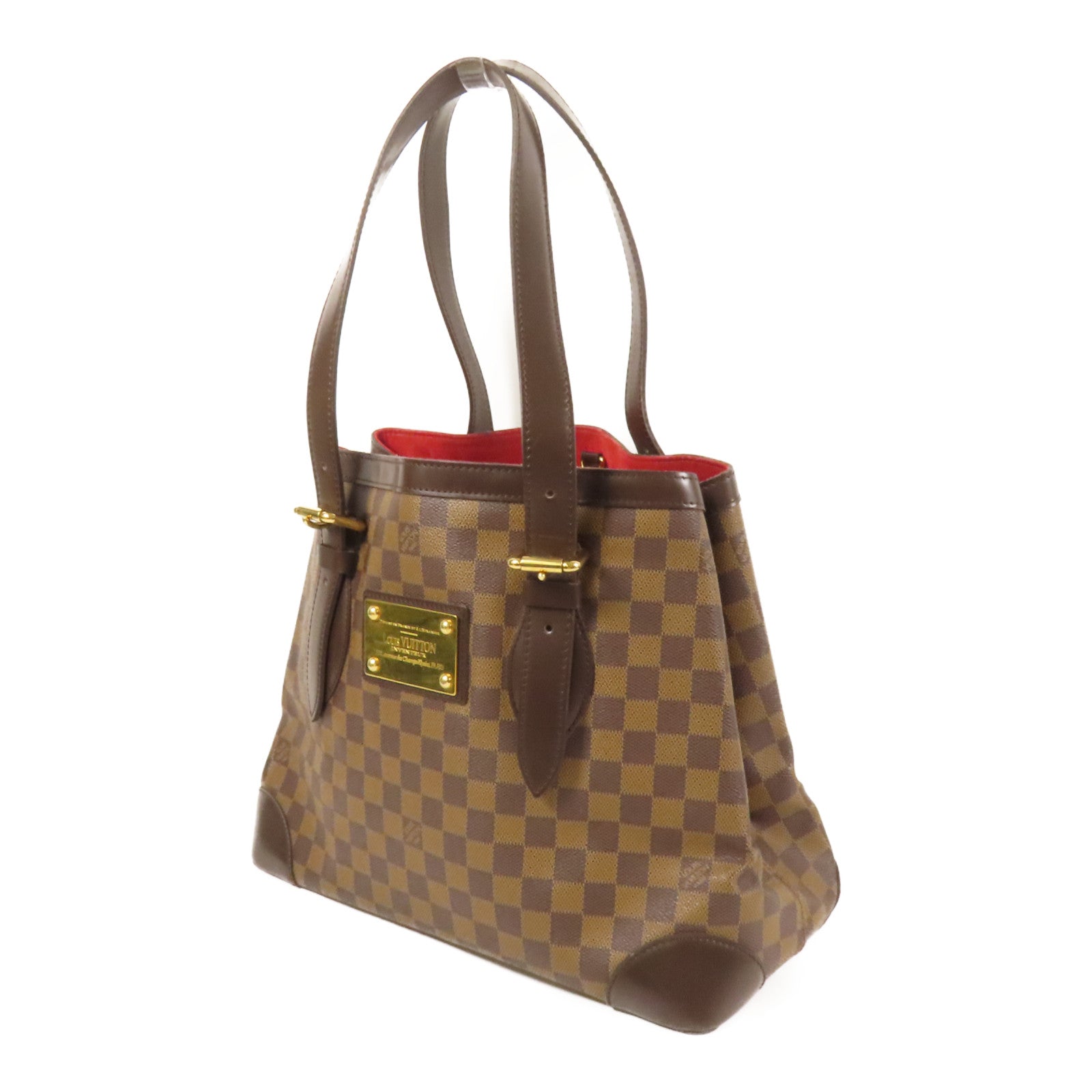 LOUIS VUITTON Damier Hampstead MM金扣手挽袋