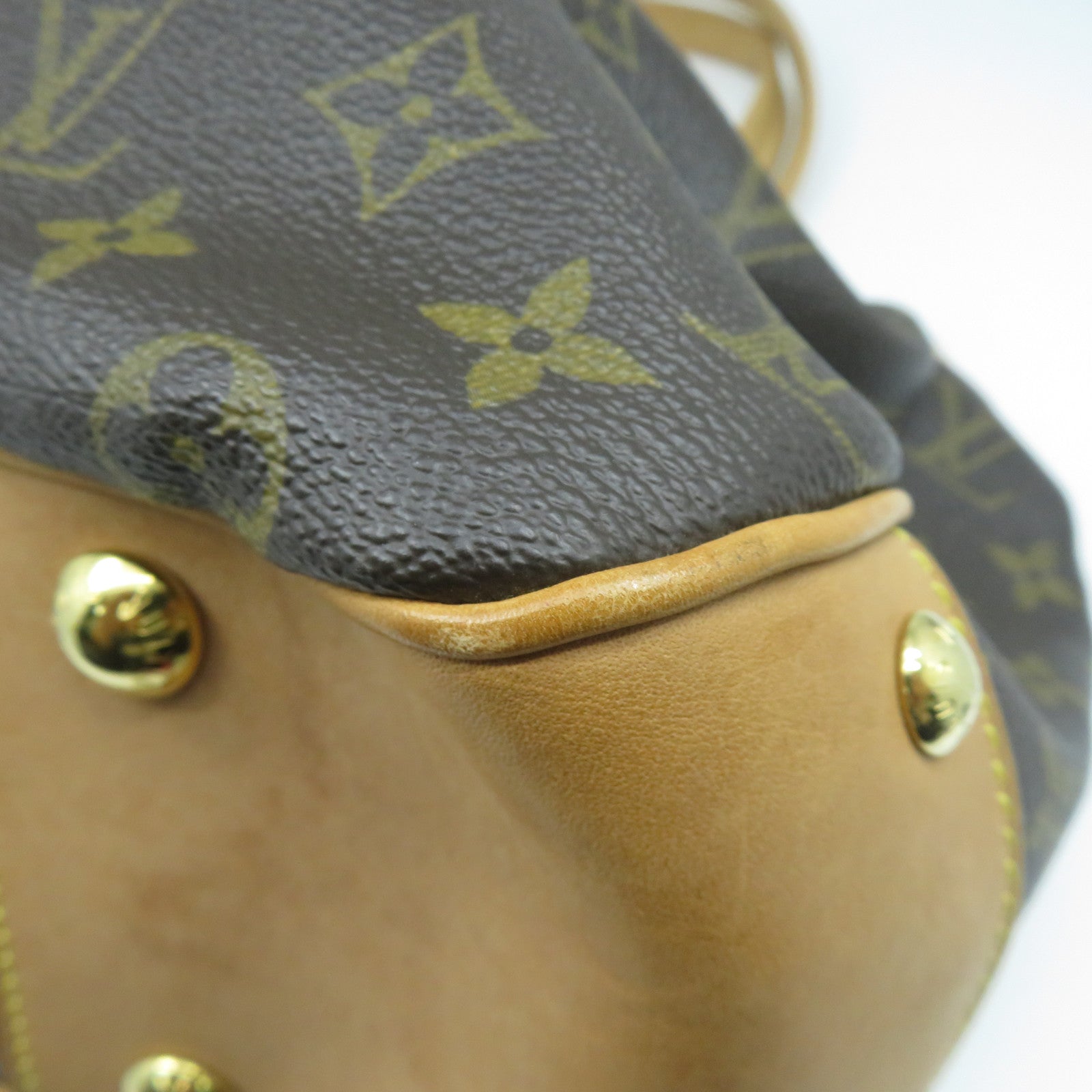 LOUIS VUITTON 【激減優惠】Monogram Boetie MM金扣手挽袋啡色