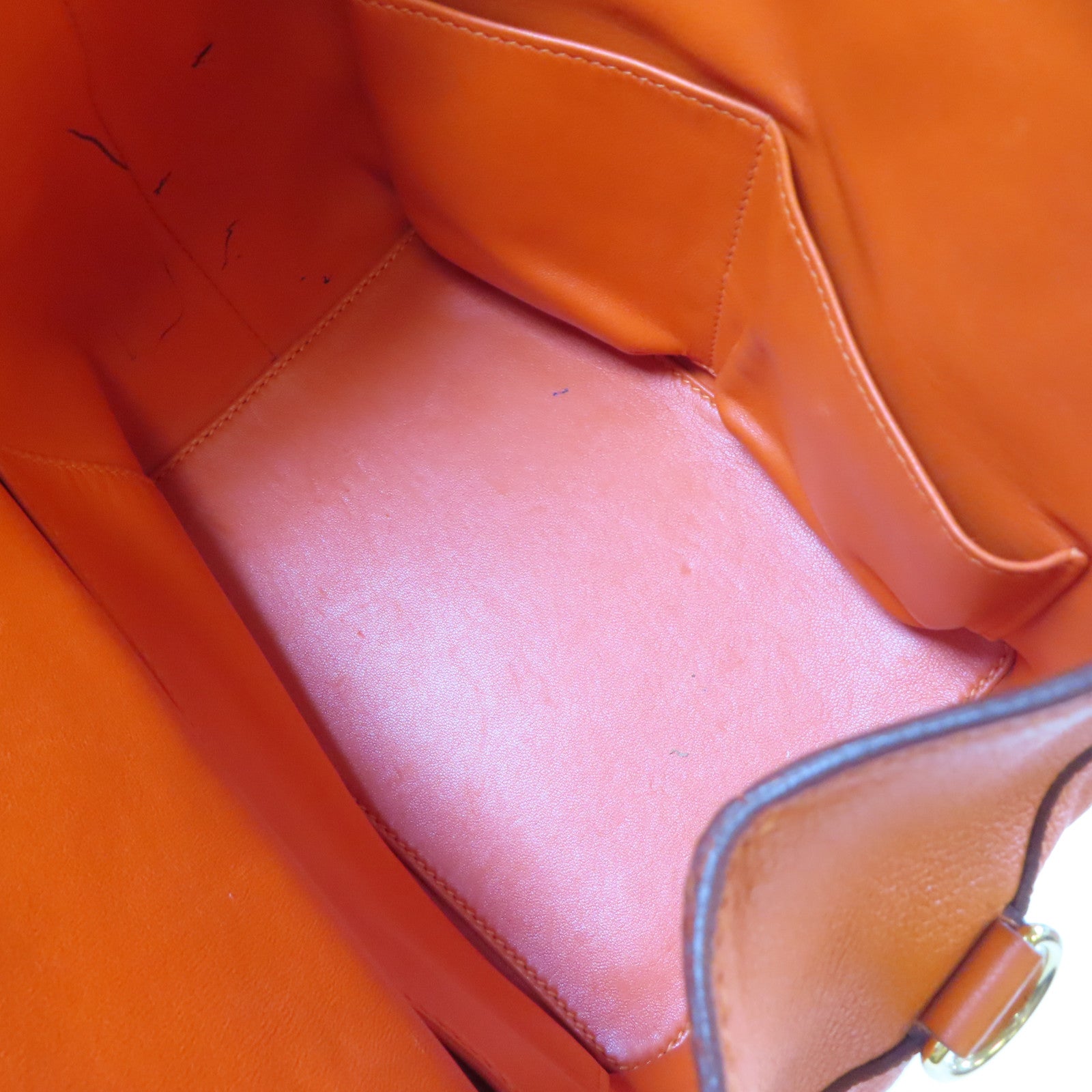 HERMES 【激減優惠】Evercolor皮革Tool Box 20 2 Way Shoulder Bag金扣手挽肩背兩用袋火焰橘
