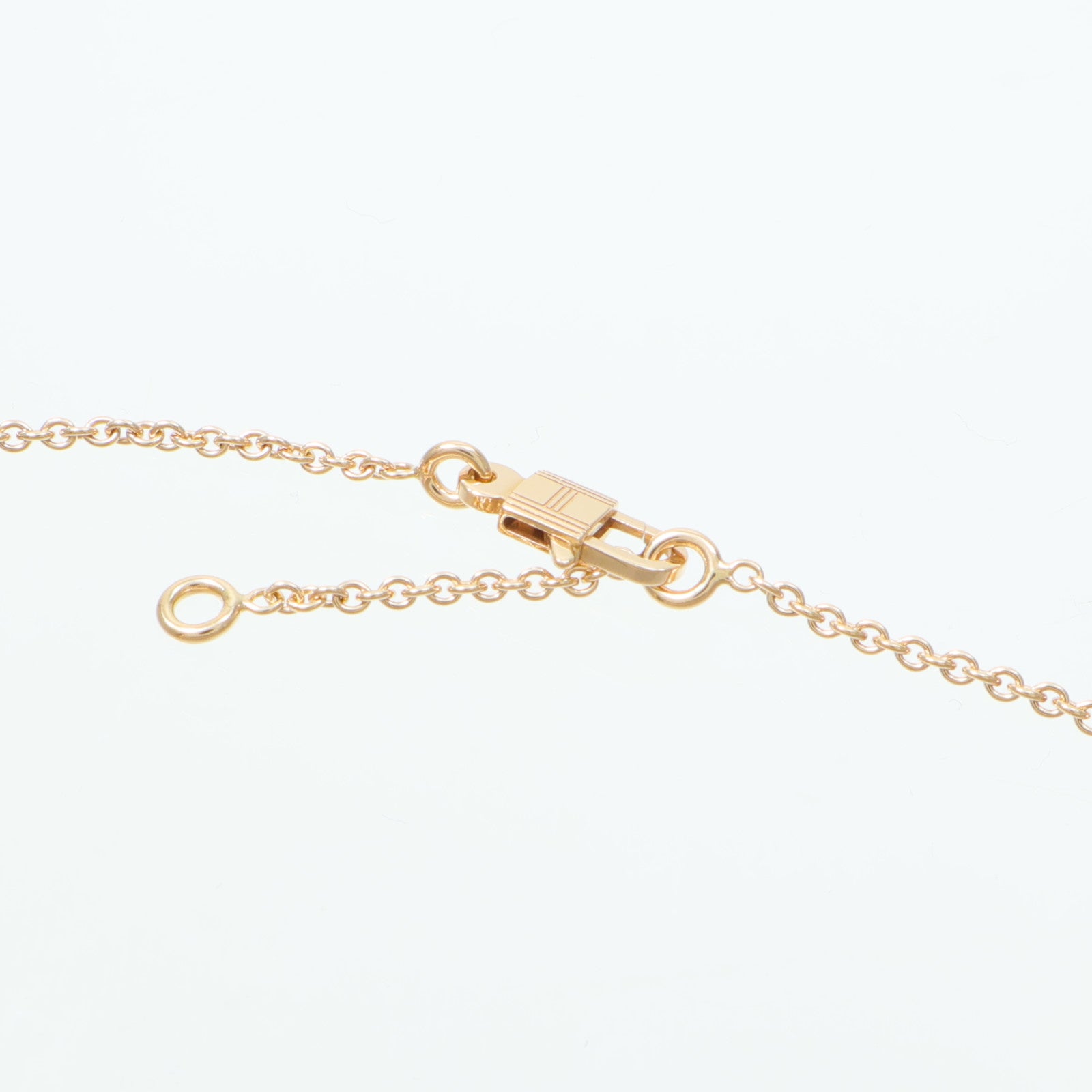 HERMES 18K玫瑰金Kelly Cadenas Pendant鑽石項鍊
