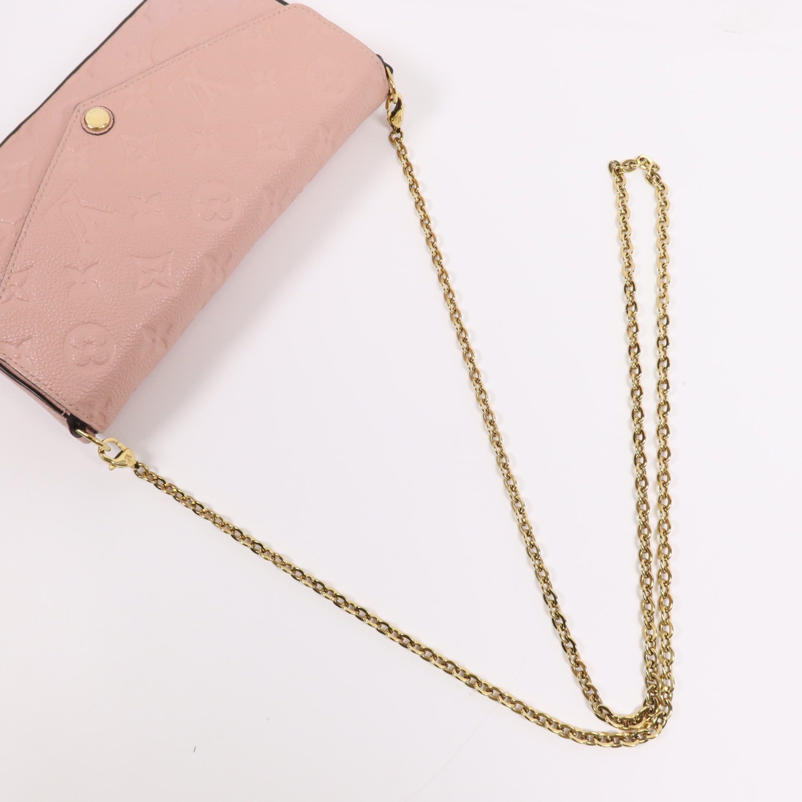 LOUIS VUITTON Epi Pochette Felissie銀扣鏈帶肩背袋