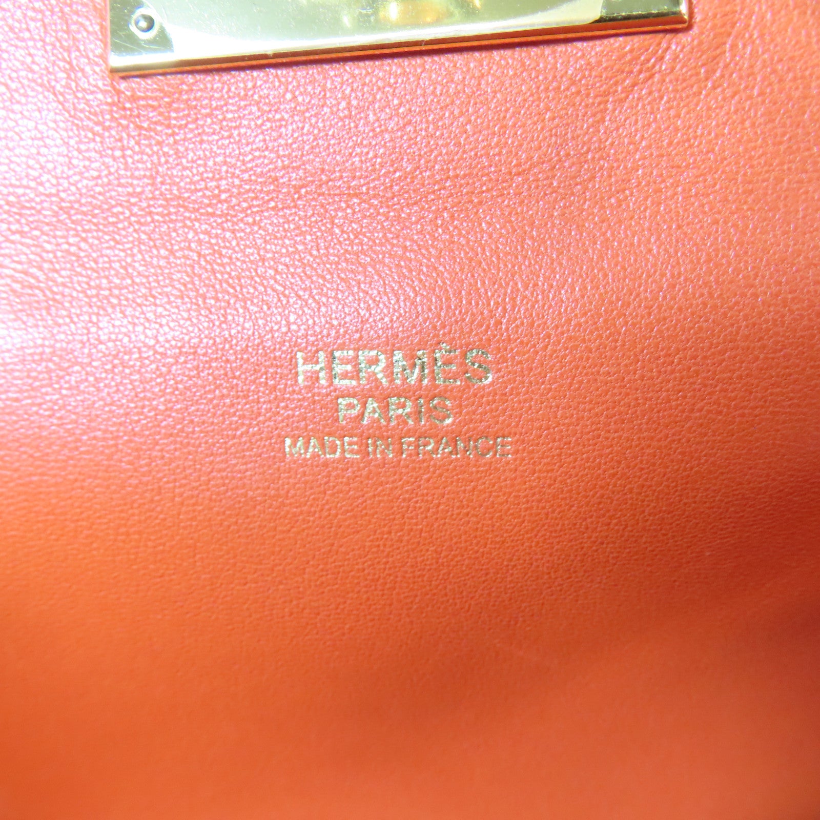 HERMES 【激減優惠】Evercolor皮革Tool Box 20 2 Way Shoulder Bag金扣手挽肩背兩用袋火焰橘