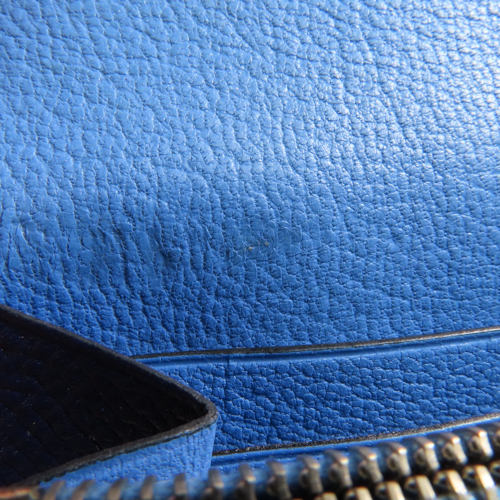 HERMES Epsom皮革Kelly Wallet銀扣長錢包Colvert Blue/Blue Nuit