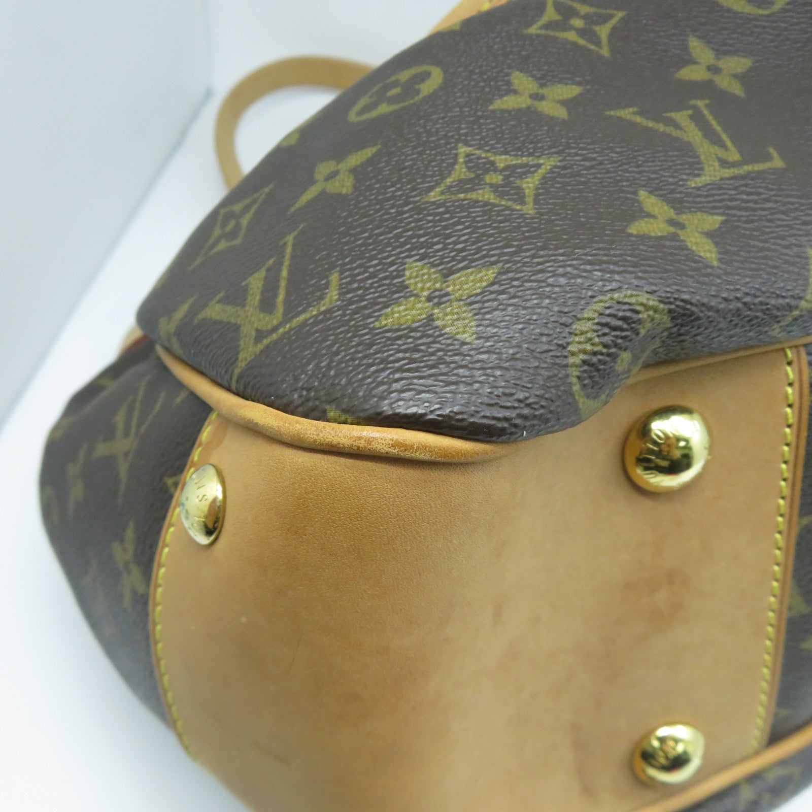 LOUIS VUITTON 【激減優惠】Monogram Boetie MM金扣手挽袋啡色