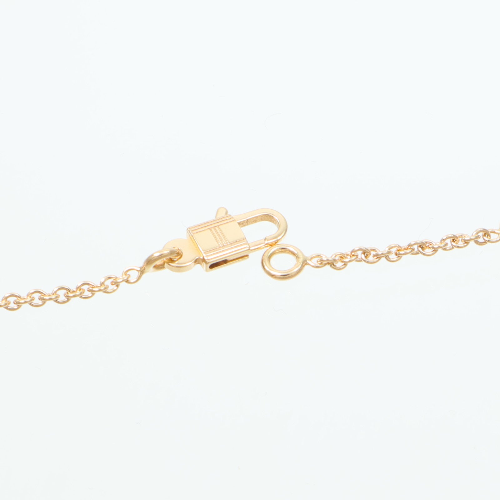 HERMES 18K玫瑰金Kelly Cadenas Pendant鑽石項鍊