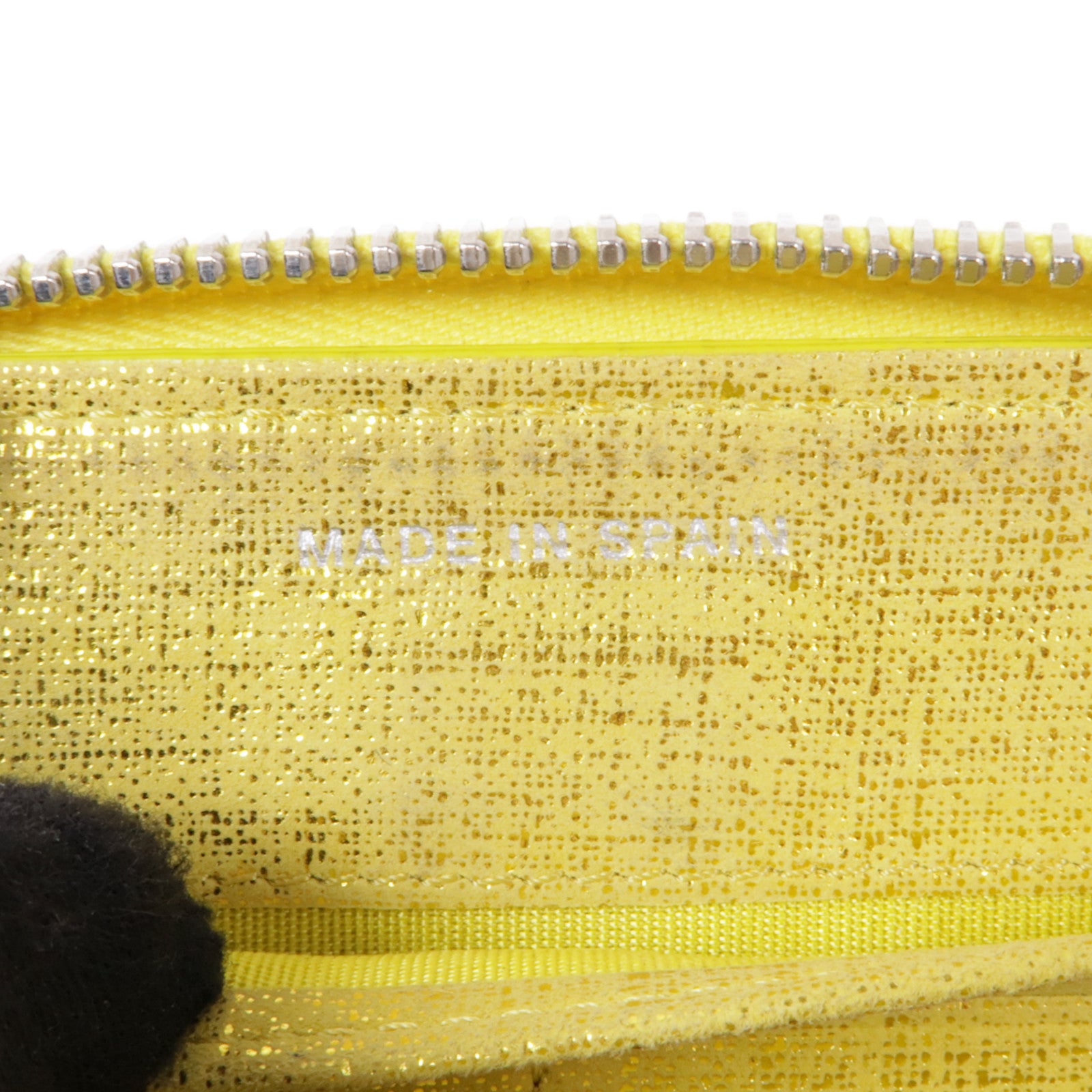 CHANEL CC SHW Zipper Long Wallet Canvas Yellow