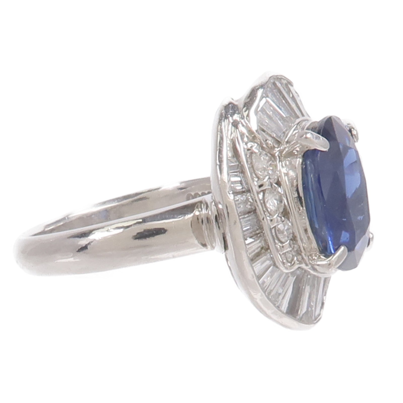 JEWELRY PT900鉑金Sapphire Diamond Ring藍寶石鑽石戒指