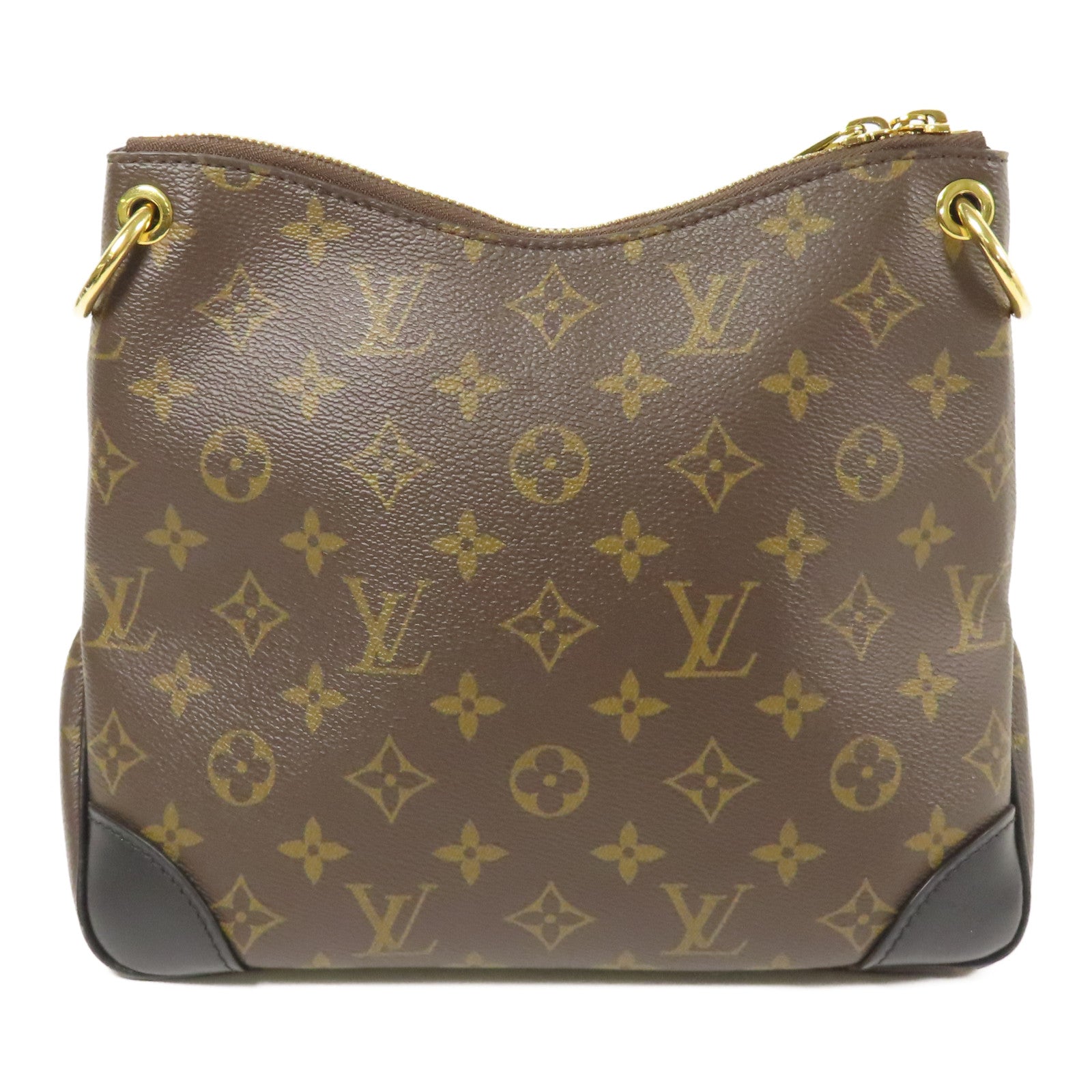 LOUIS VUITTON Monogram Macassar Odeon PM金扣手挽袋