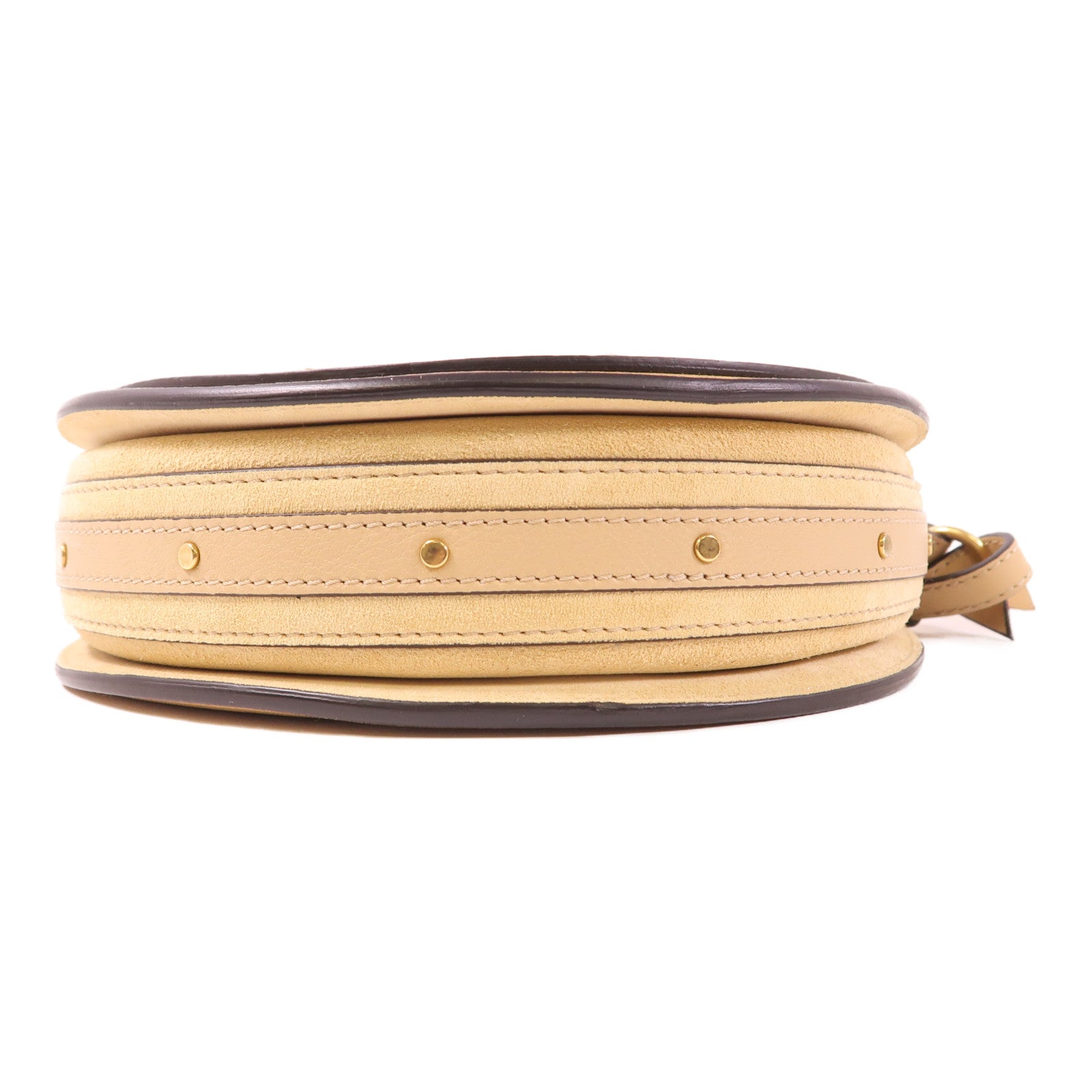 Chloe 牛皮皮革/麂皮皮革Shoulder Bag金扣手挽肩背兩用袋