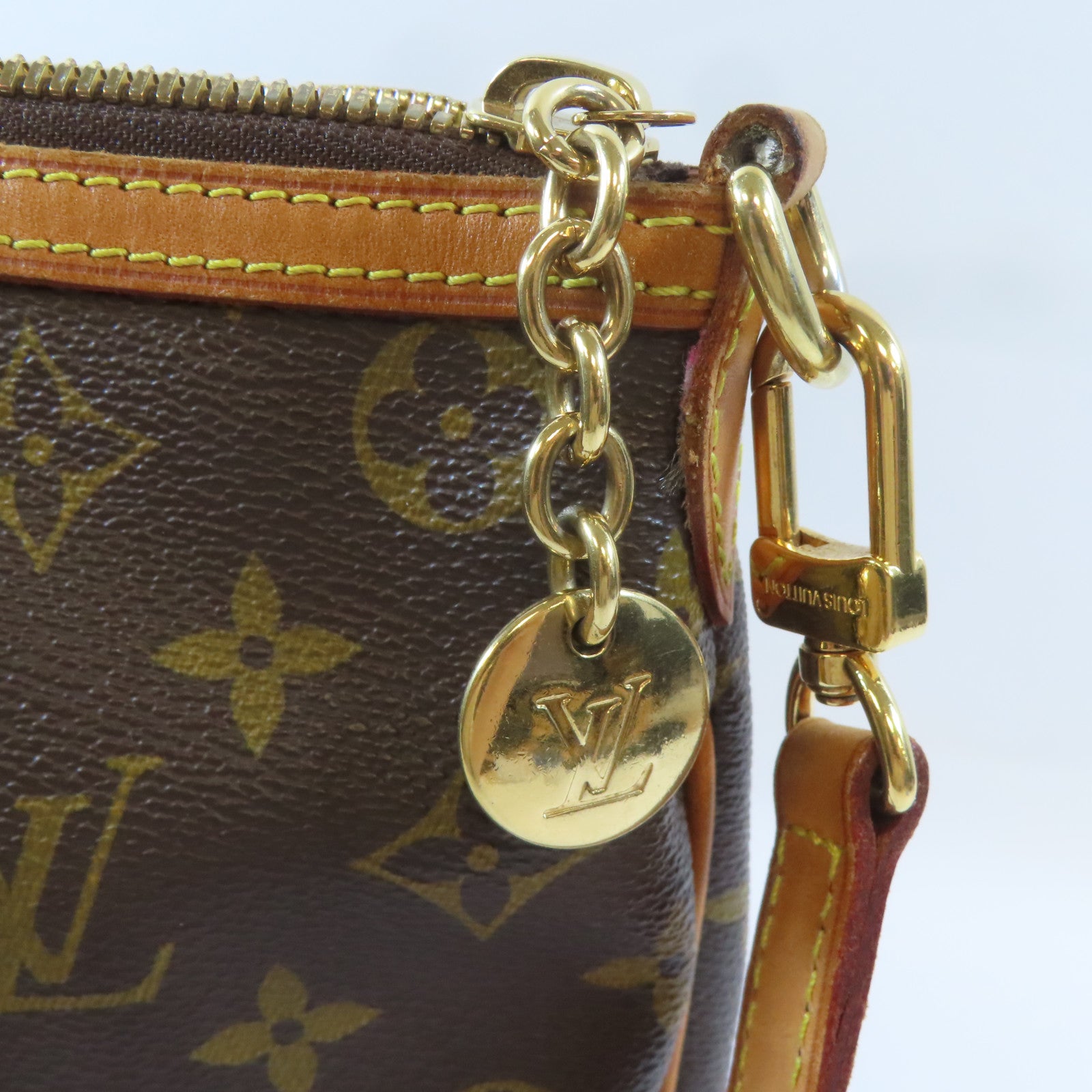 LOUIS VUITTON Monogram Palermo PM金扣手挽肩背兩用袋啡色