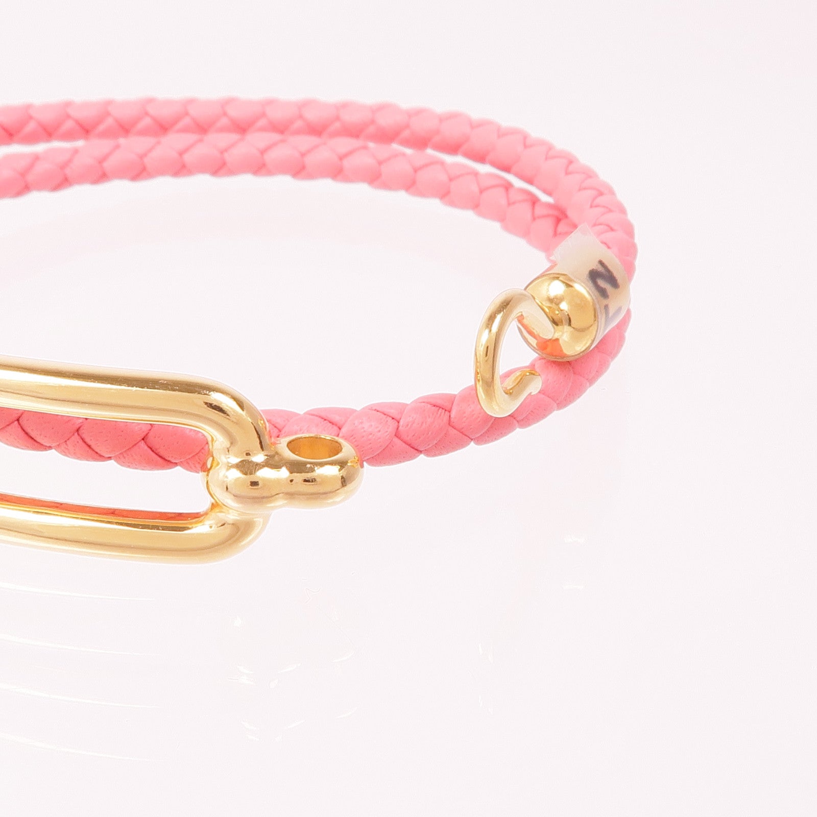 HERMES Swift皮革Roulis Double Tour金扣手帶Roze Azalee