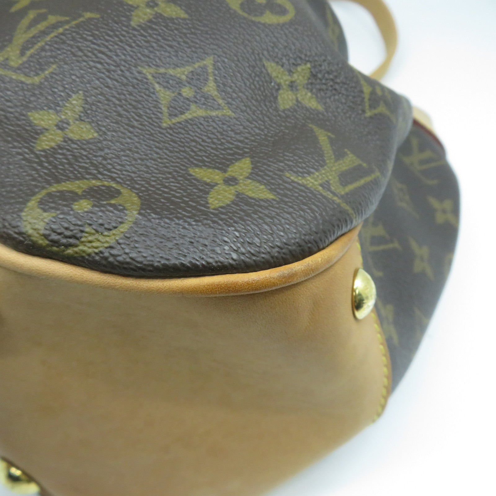 LOUIS VUITTON 【激減優惠】Monogram Boetie MM金扣手挽袋啡色