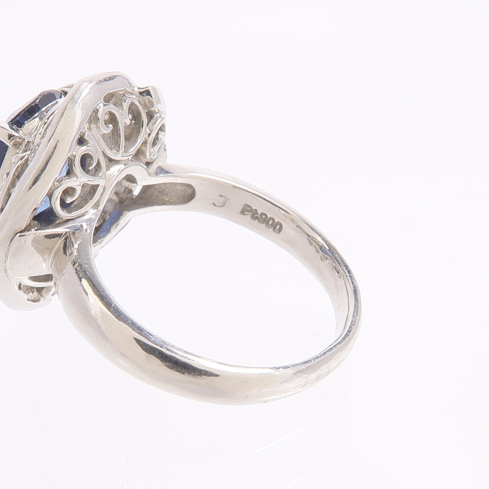 JEWELRY PT900鉑金Sapphire Diamond Ring藍寶石鑽石戒指
