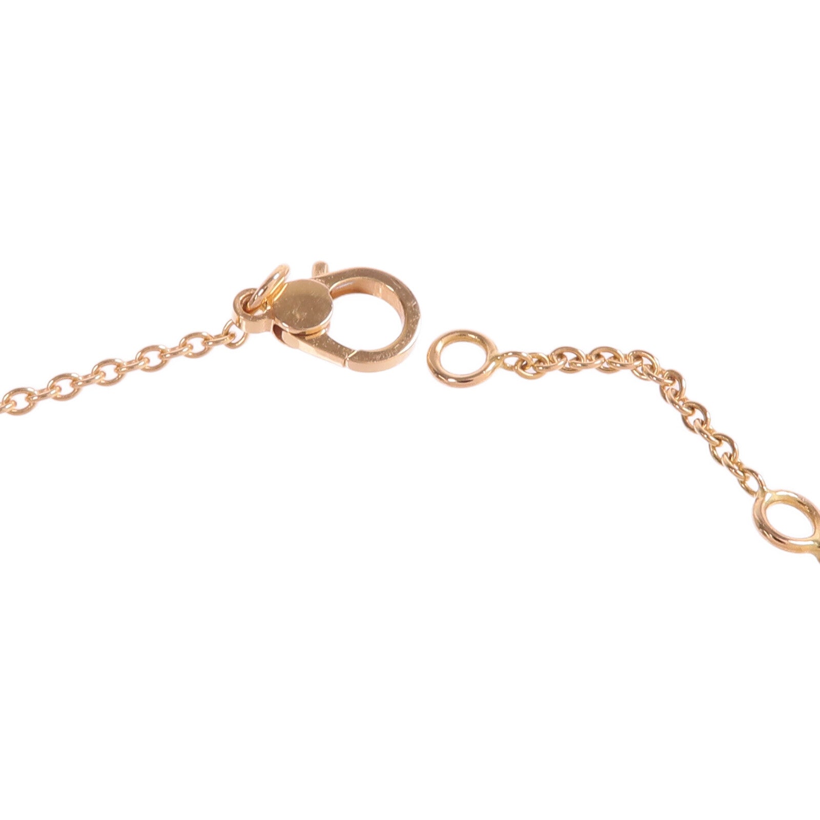 HERMES 18K玫瑰金Finesse Diamond Pendant鑽石金扣項鏈