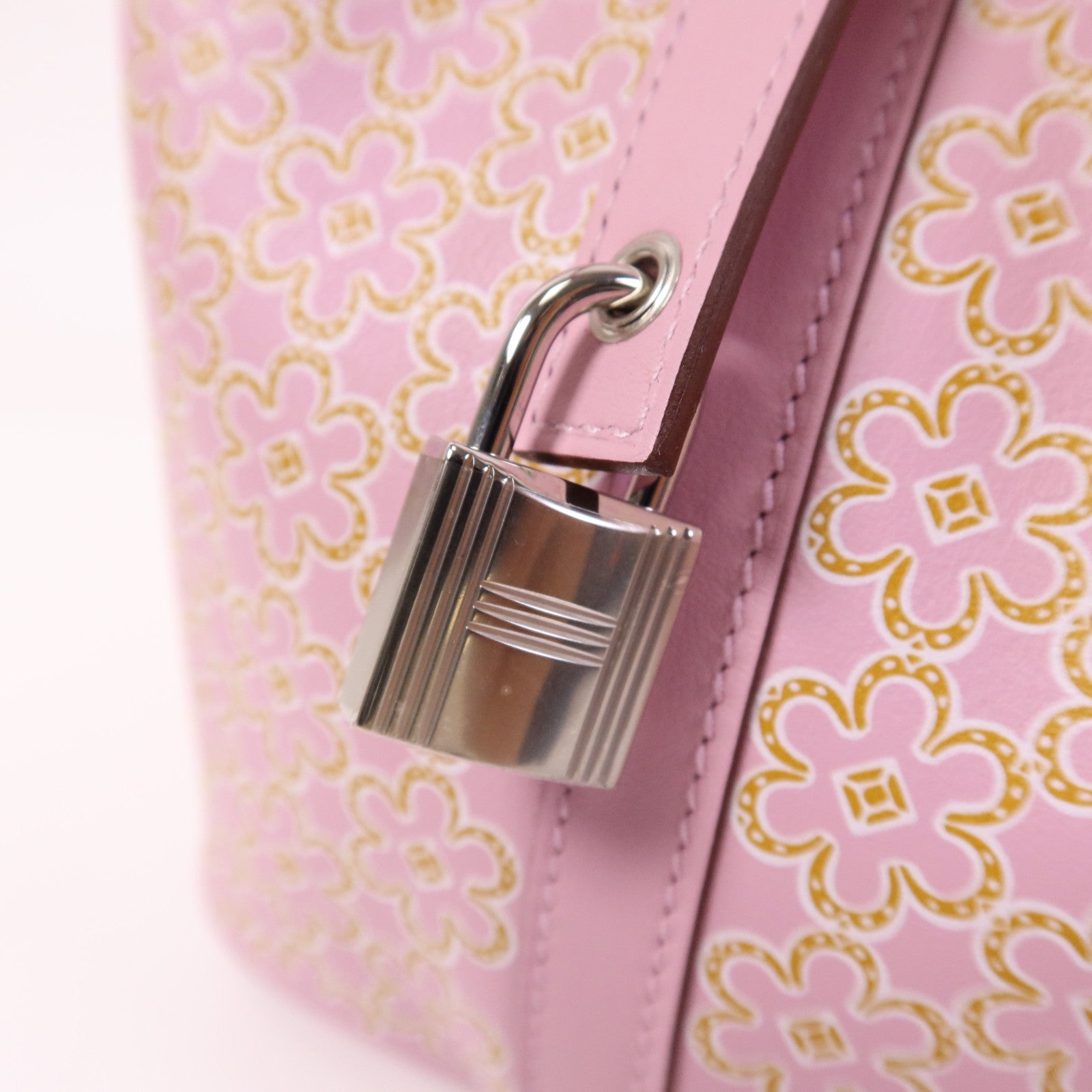 HERMES Swift皮革Picotin PM銀扣手挽袋Mauve Sylvestre