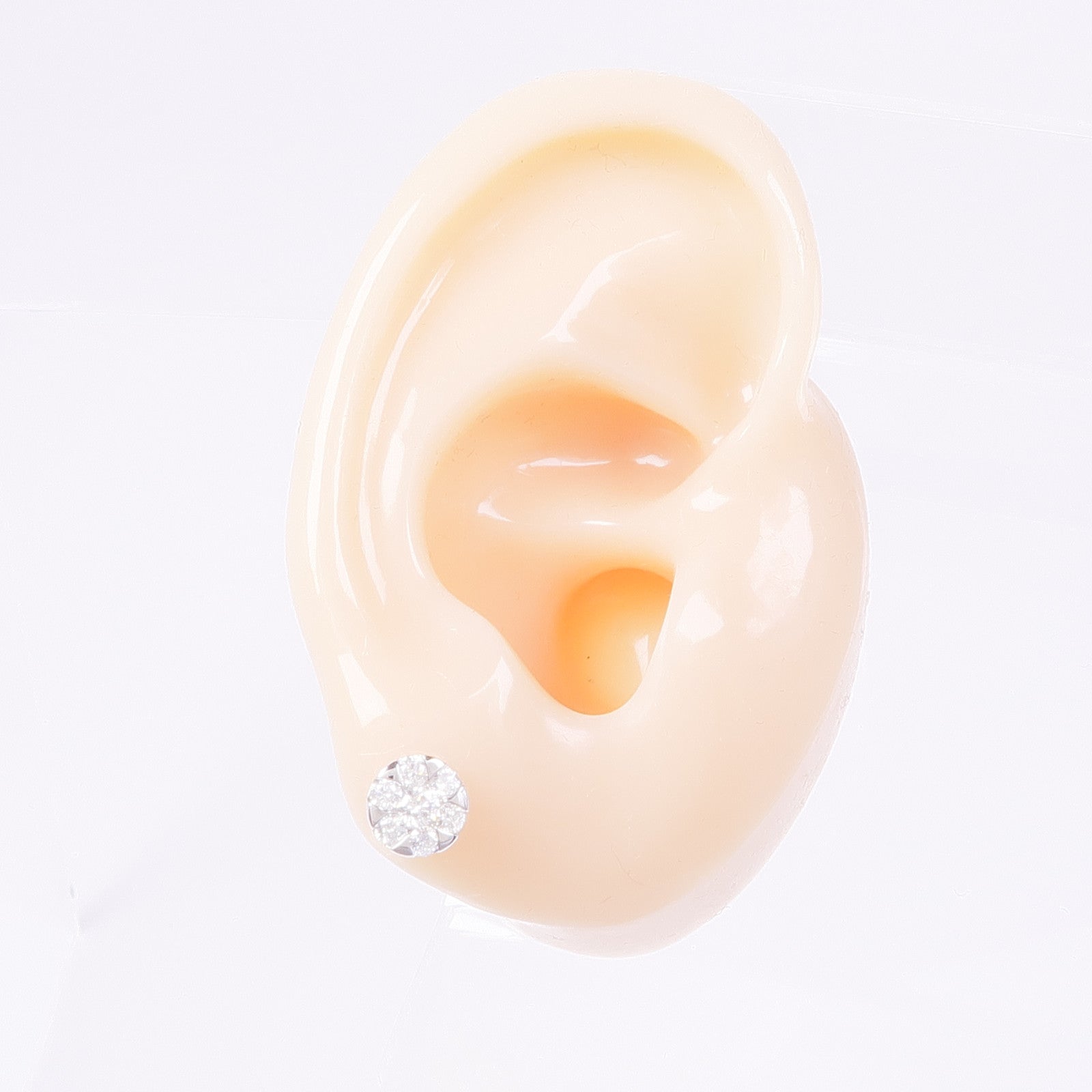 JEWELRY 0.54ct Diamond Earrings 18K White Gold