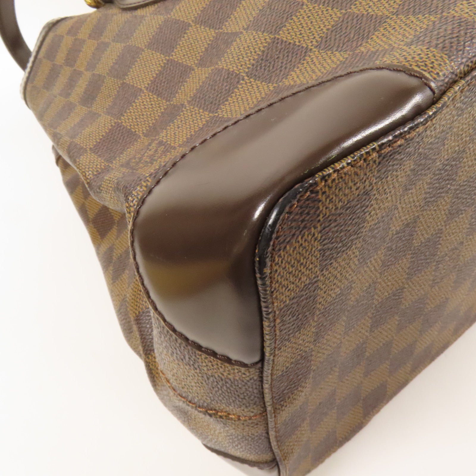 LOUIS VUITTON Damier Hampstead MM金扣手挽袋