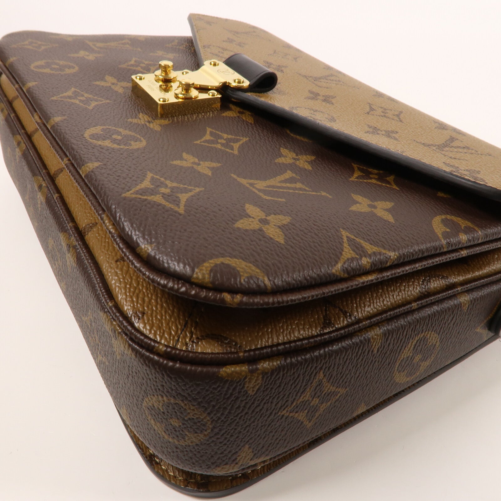 LOUIS VUITTON Monogram Reverse Pochette Metis金扣手挽肩背兩用袋
