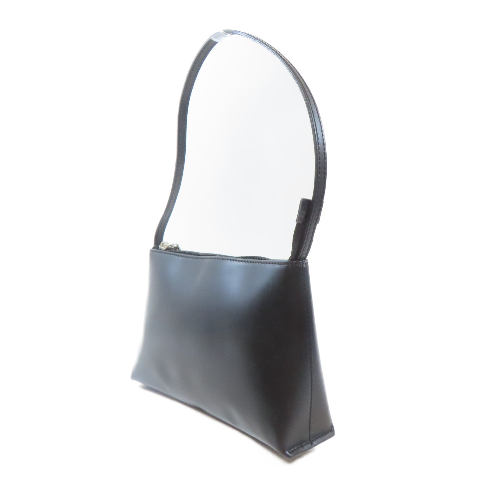 BURBERRY 牛皮皮革Shoulder Bag銀扣肩背袋黑色