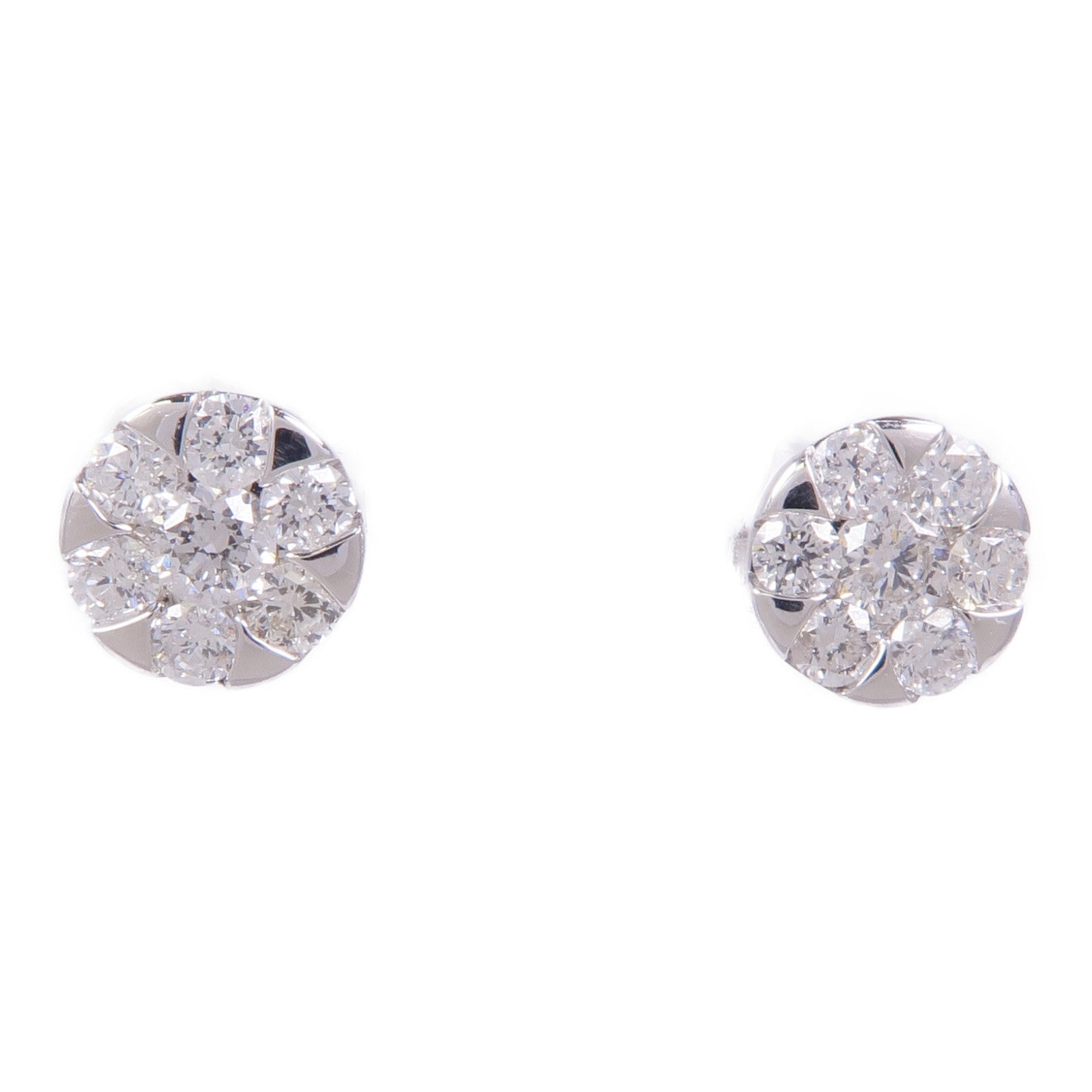 JEWELRY 0.54ct Diamond Earrings 18K White Gold