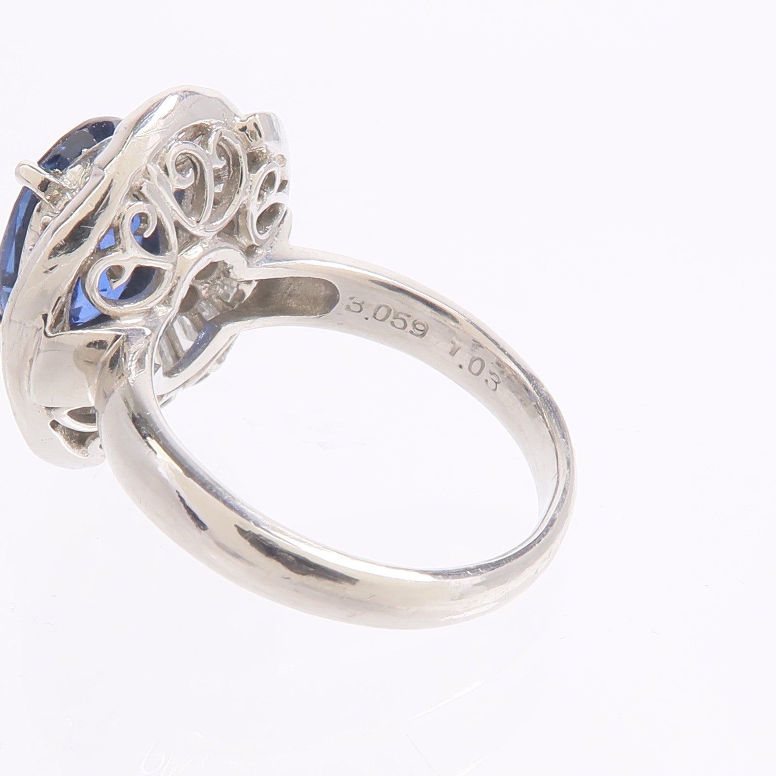 JEWELRY PT900鉑金Sapphire Diamond Ring藍寶石鑽石戒指
