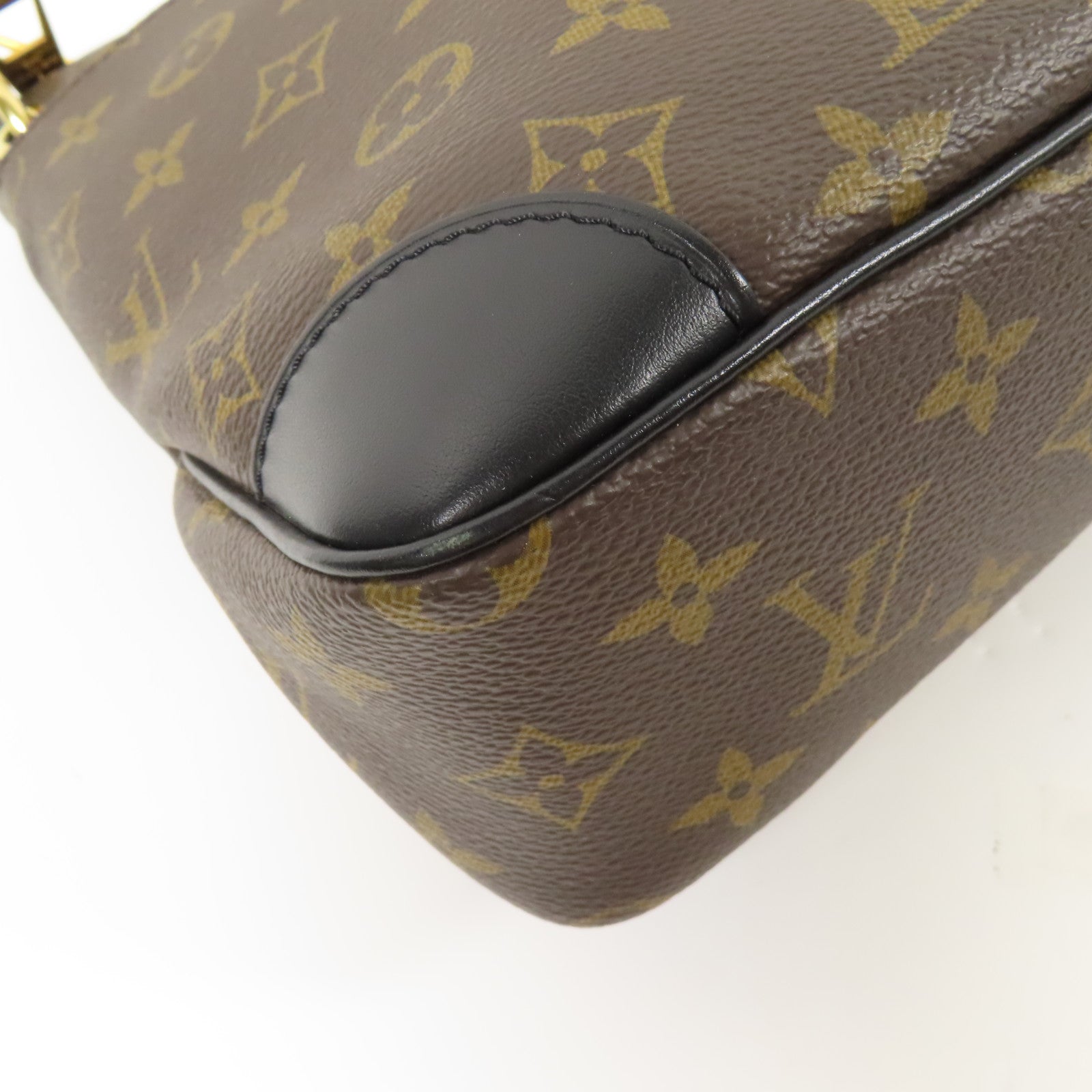 LOUIS VUITTON Monogram Macassar Odeon PM金扣手挽袋